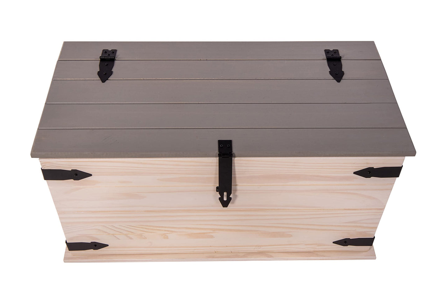 SAM Cancun Coffee Table Solid Pine Wood Side Table with Drawer White Varnished Honey Top Plate Black Metal Handle Mexico Furniture