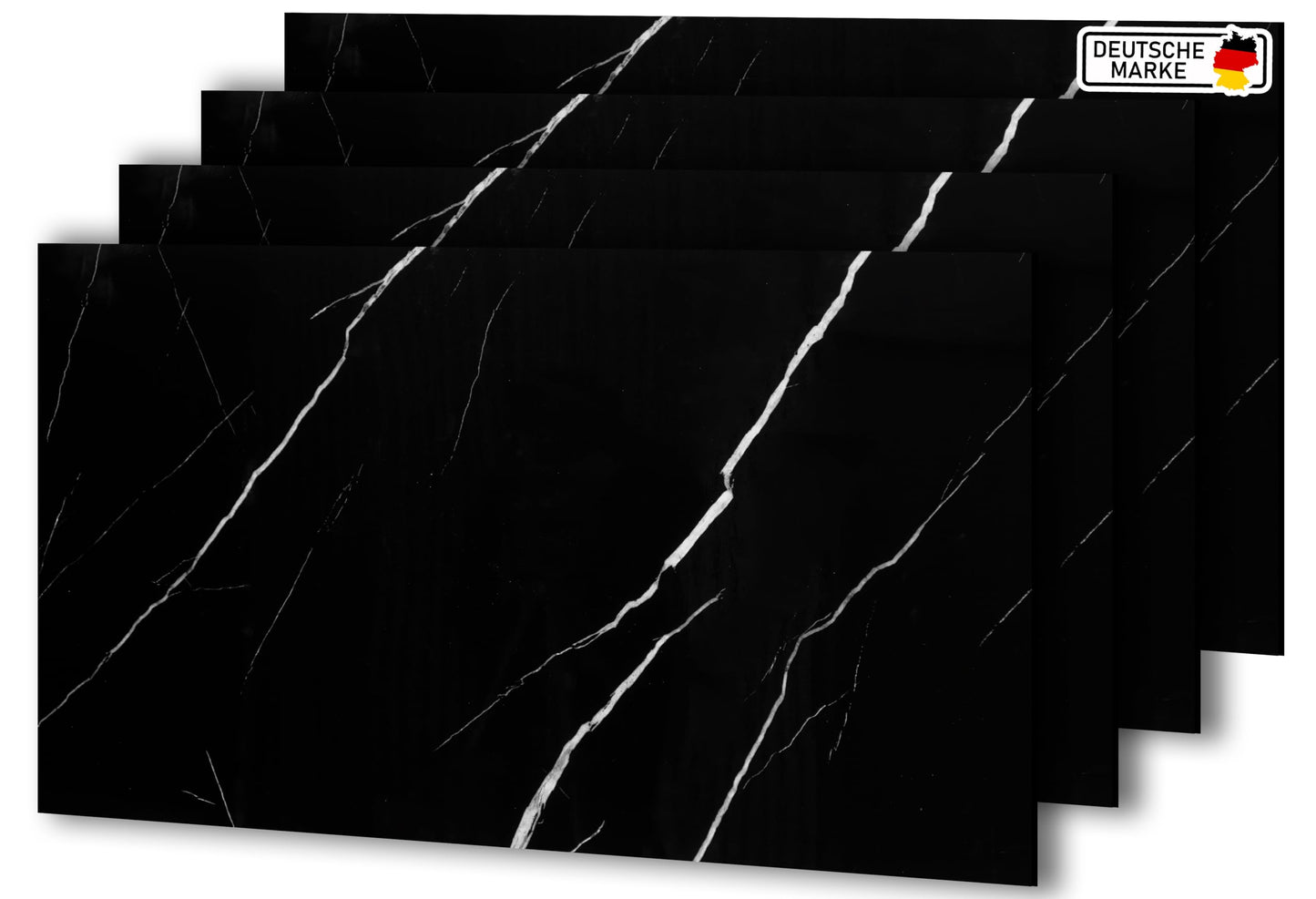 AS Country Stone, Marble Look, Wall Panels, 60 x 120 cm, Polyvinyl Chloride (PVC) Wall Cladding, Made of Plastic, Panels for Kitchen, Bathroom and More, Kitchen Back Wall Panel Light Concrete