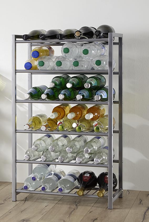HAKU Furniture Bottle Rack, 72 x 34 x 22 cm, Aluminium