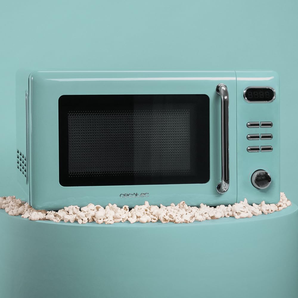 Cecotec Proclean 5110 20L Retro Beige 700W 5 Level Digital Microwave with Grill - 60 Minutes Timer - 8 Programmes and Defrost Mode - Vintage Beige