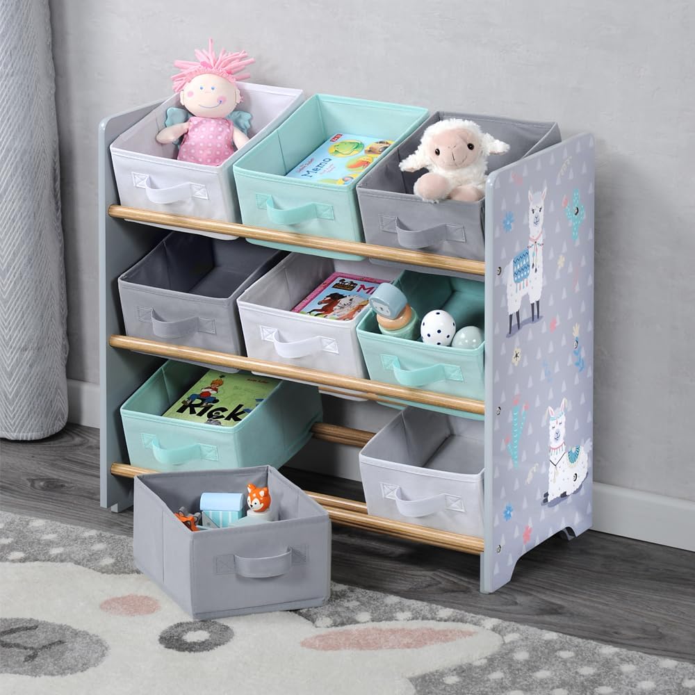 Kesper | Aufbewahrungsregal, Material: Faserplatte, Maße: 65 x 30 x 60 cm, Farbe: Weiß/Mint/Grau | 17706 13