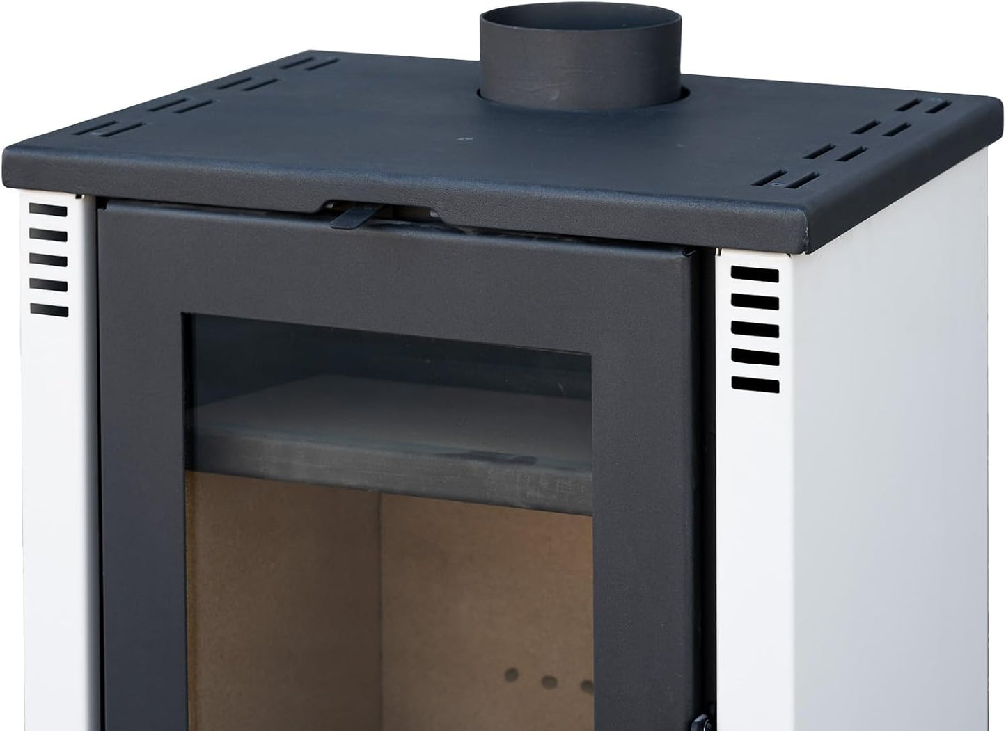 ALAZ K10M Fireplace Wood Stove White 10 kW Fireplace Heating Stove Permanent Burning Stove Wood Stove Fireplace Wood Stove Fireplace Fireplace Wood