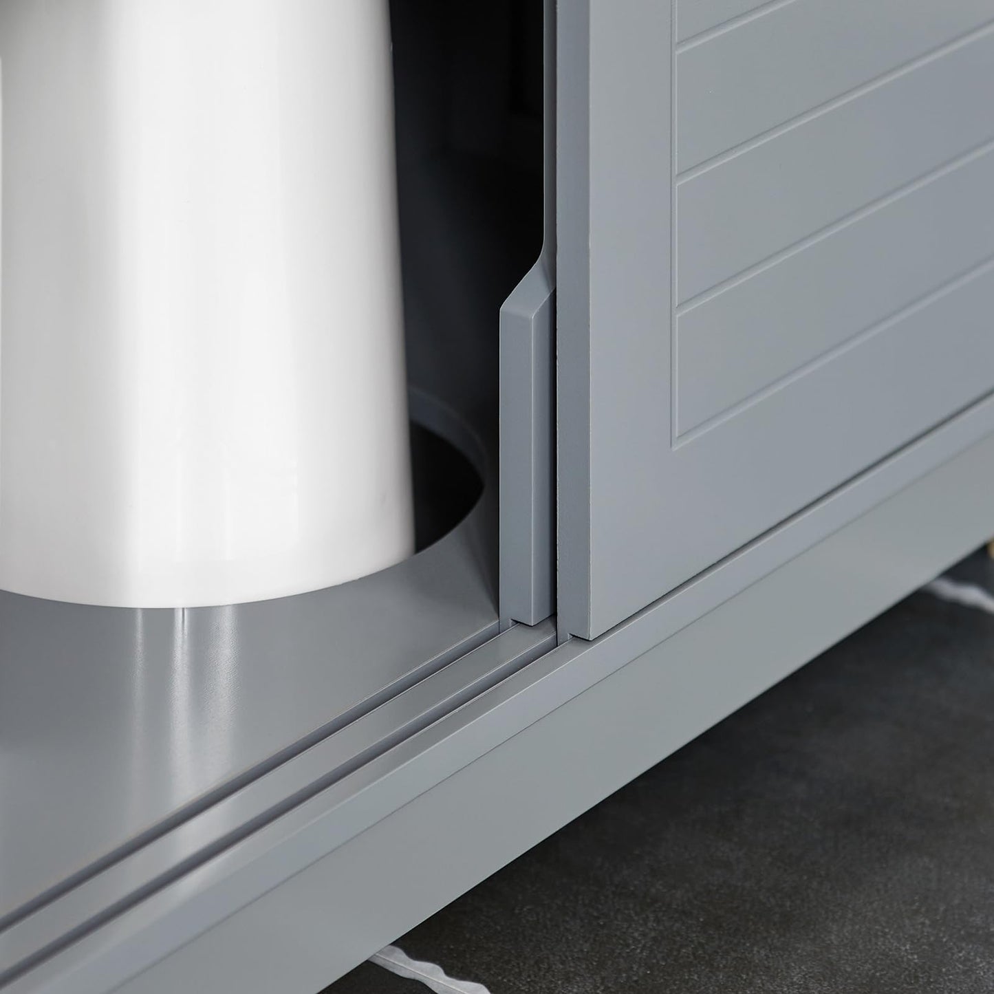 SoBuy FRG128-W Vanity Unit Bathroom Cabinet with Foot Pads, Vanity Unit for Bathroom, Bathroom Furniture, White, 60 x 61 x 30 cm