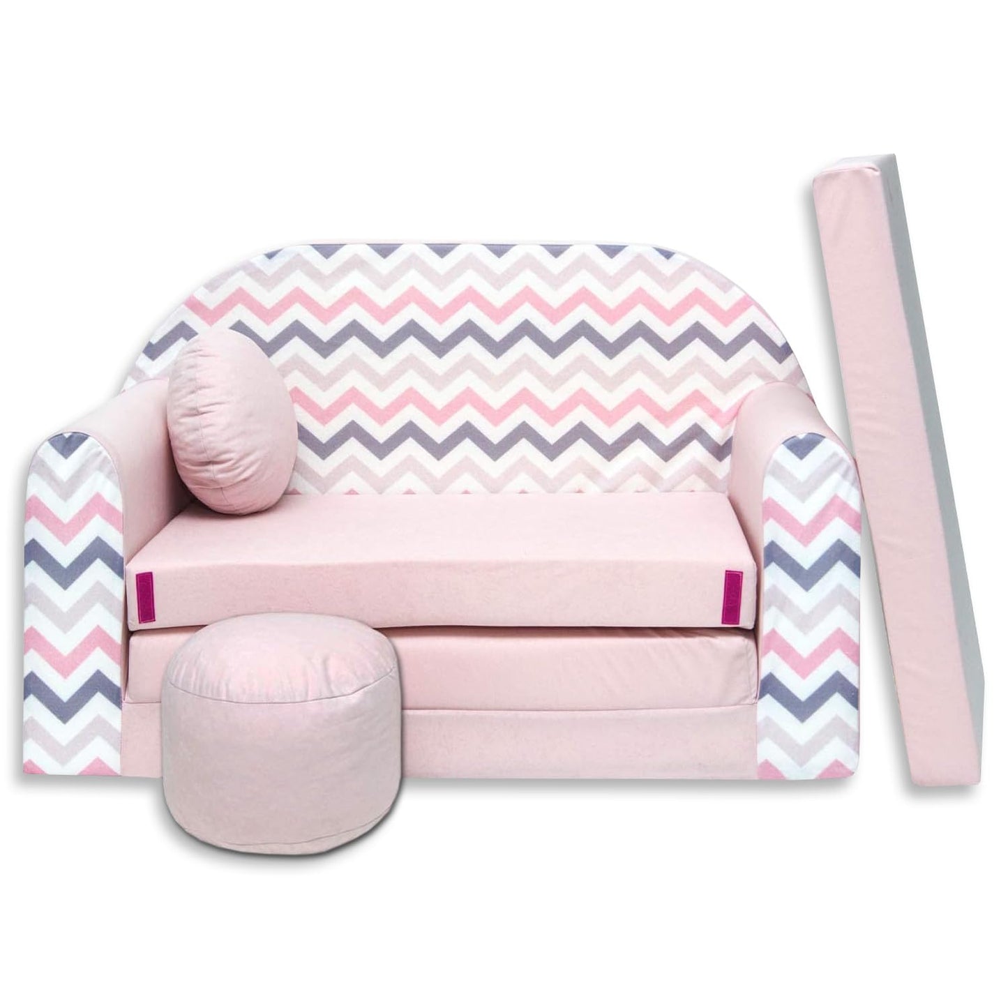 Children's Sofa with Sleep Function Foldable 3-in-1 Children's Sofa Play Sofa with Bed Function Girls Boys Bean Bag Mini Sofa Bed Children's Room Sleeping Chair (A39)