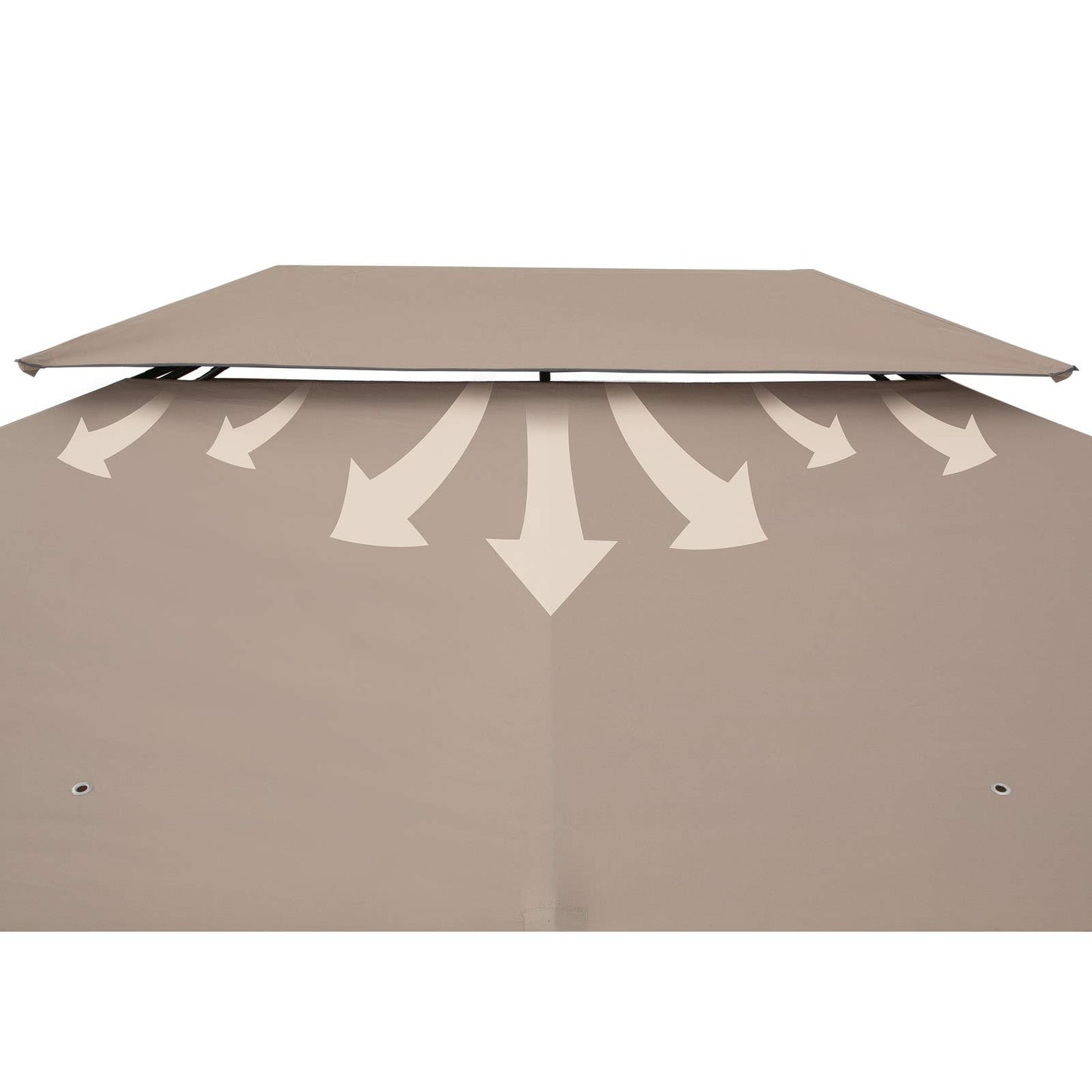 Casaria® Pavillon Topas 3x4m Metall Wasserabweisend UV-Schutz 50+ mit Seitenteile Stabil Gartenpavillon Luxus Modern Taupe