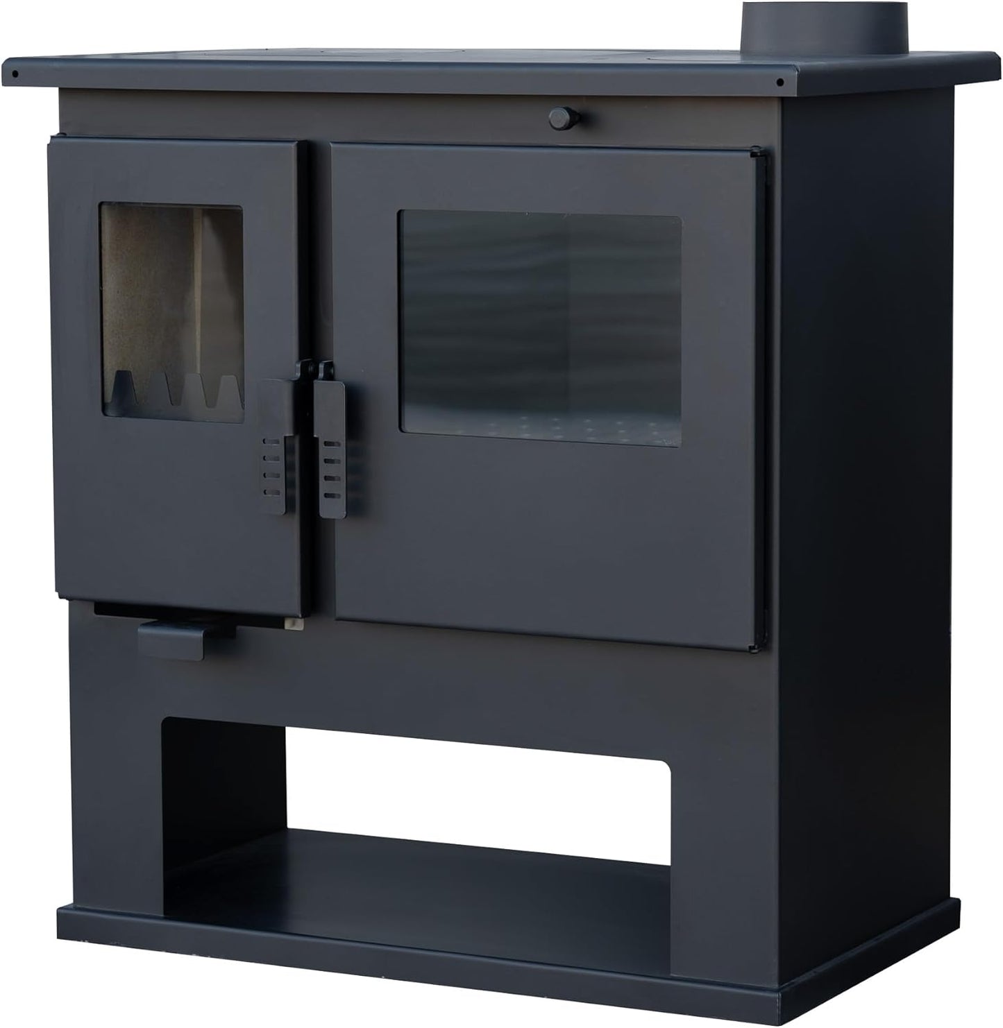 ALAZ Mouse GP8M Fireplace Wood Stove Black 9 kW, Fireplace with Baking Compartment, Fireplace Wood Burning Stove, Fireplace Wood Stove, Fireplace Wood