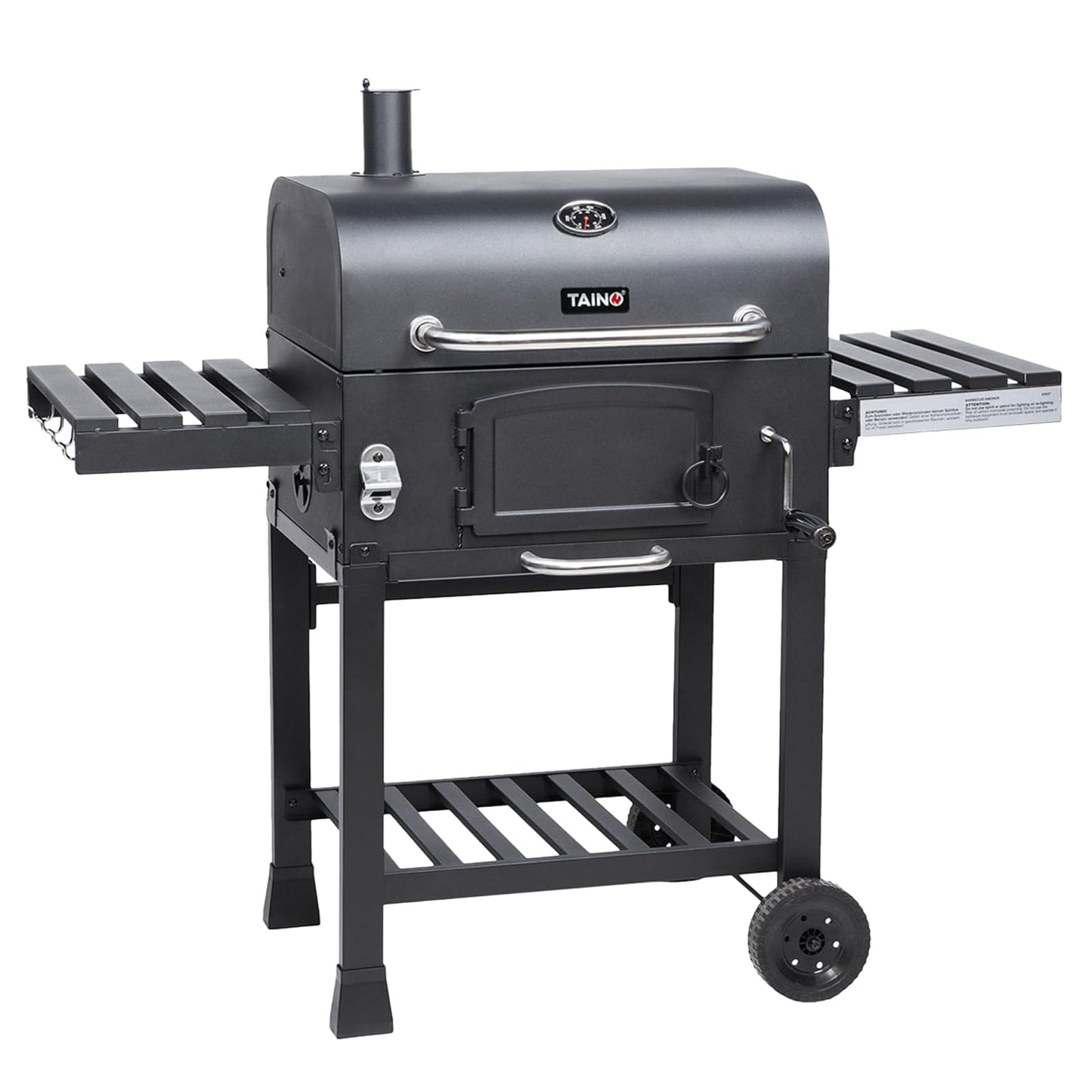 TAINO Hero Smoker Small BBQ Grill Trolley Charcoal Grill Fireplace Stand Grill Smoker Oven Grill Grate