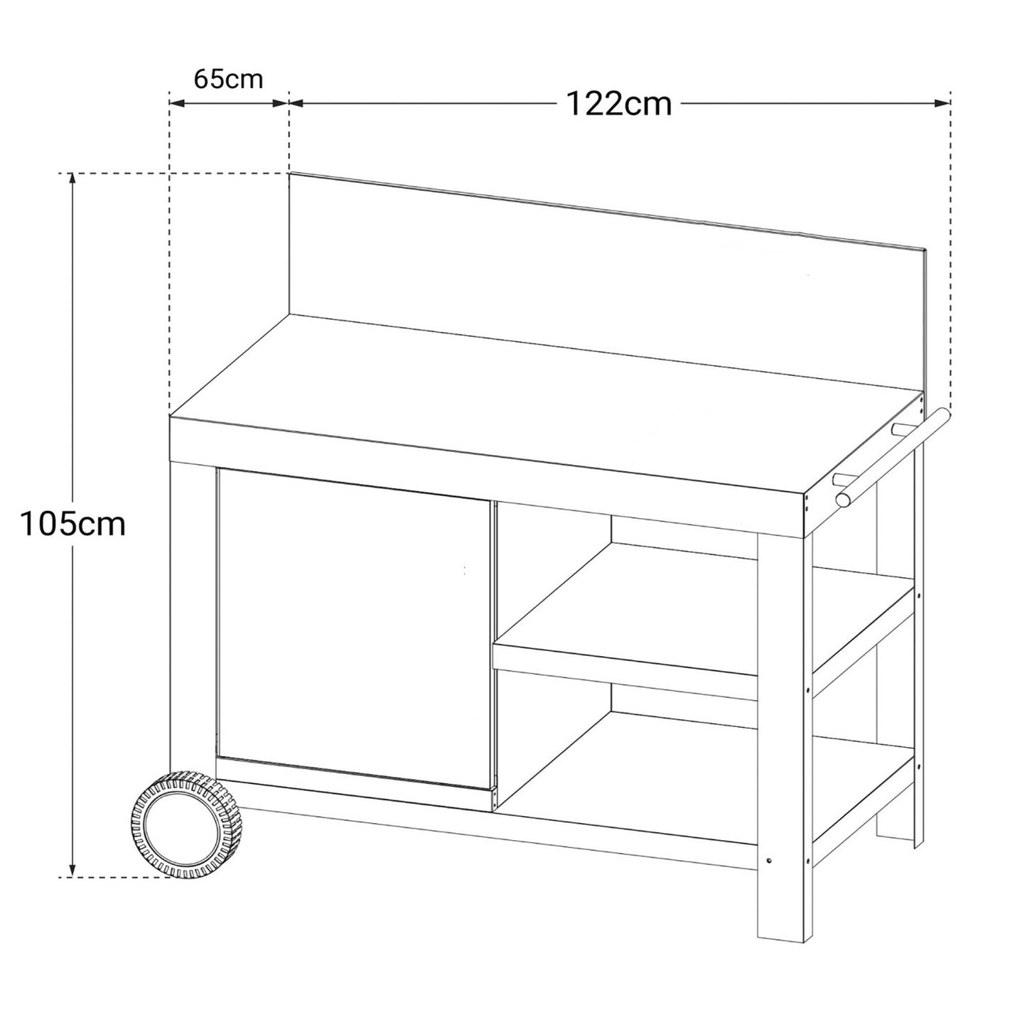 Cook'in garden WT018T Nova Serving Trolley - Size: XL