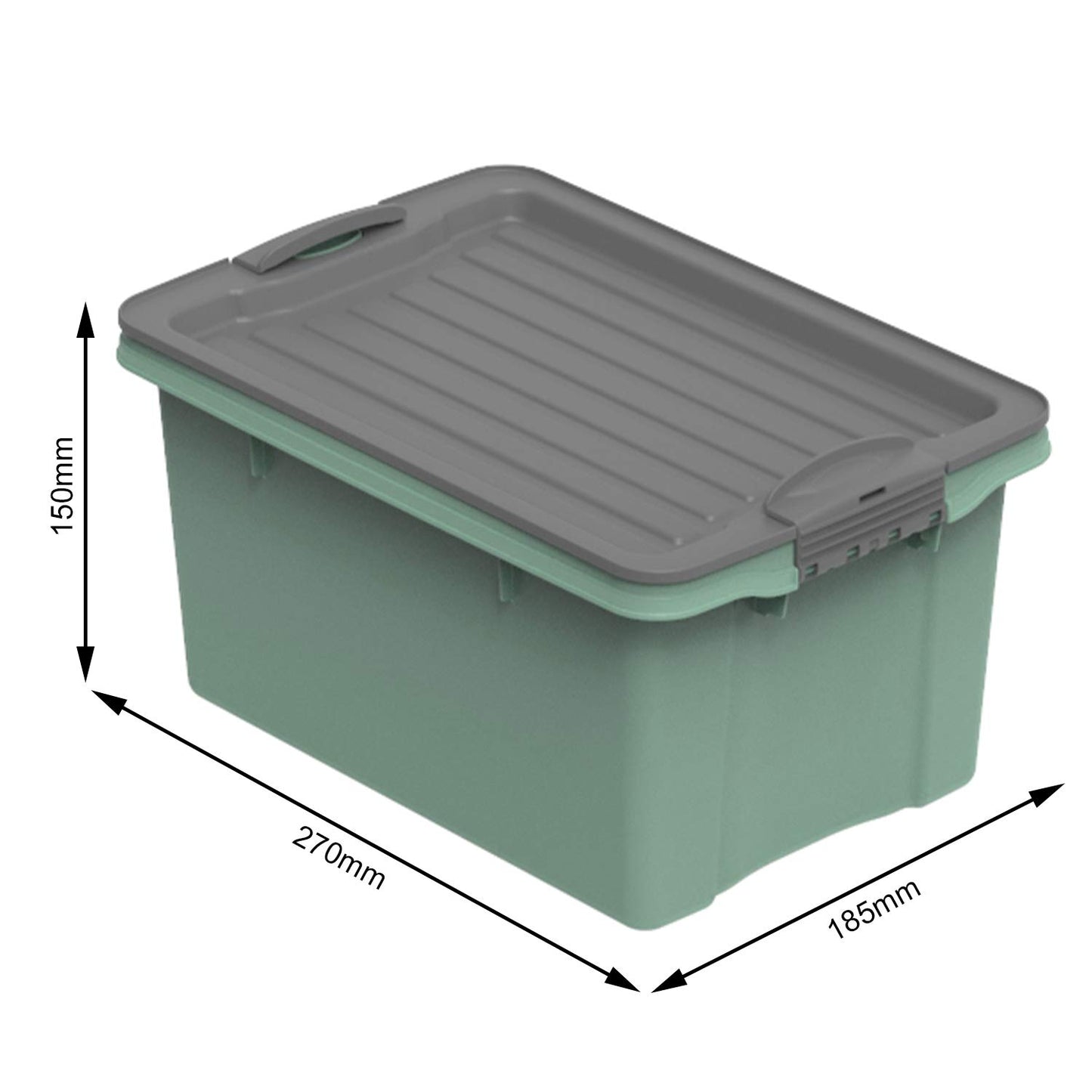 Rotho Compact Storage Box 70 L with Lid and Wheels, Plastic (PP Recycled), BPA-Free, Cappuccino/Anthracite, A3/70 L (57.0 x 39.5 x 43.5 cm)