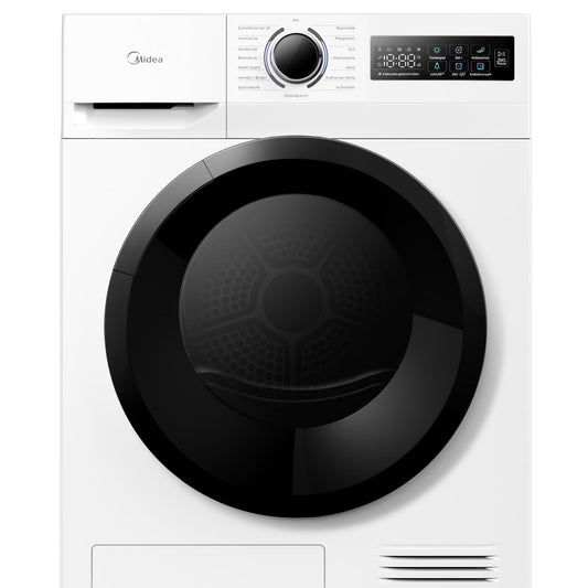 Midea MD11EH70BD Heat Pump Dryer, 7 kg, Energy Class D, Quick Dry 35', HealthGuard, Sensor Drying, Refresh, Wrinkle Resistant, Refresh Wool, White