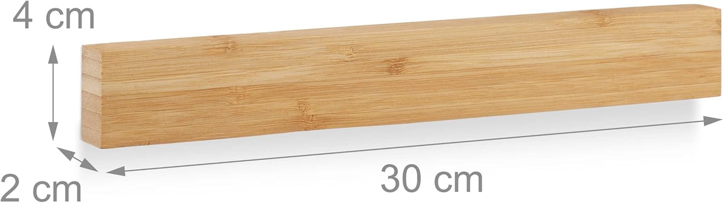 Relaxdays Bamboo Rack Size 53 x 14 x 12 cm, 5 Levels, Modern Bottle Storage Wine Holder for Horizontal Hold, Stackable, Natural Brown, Wood 12 x 14 x 53 cm