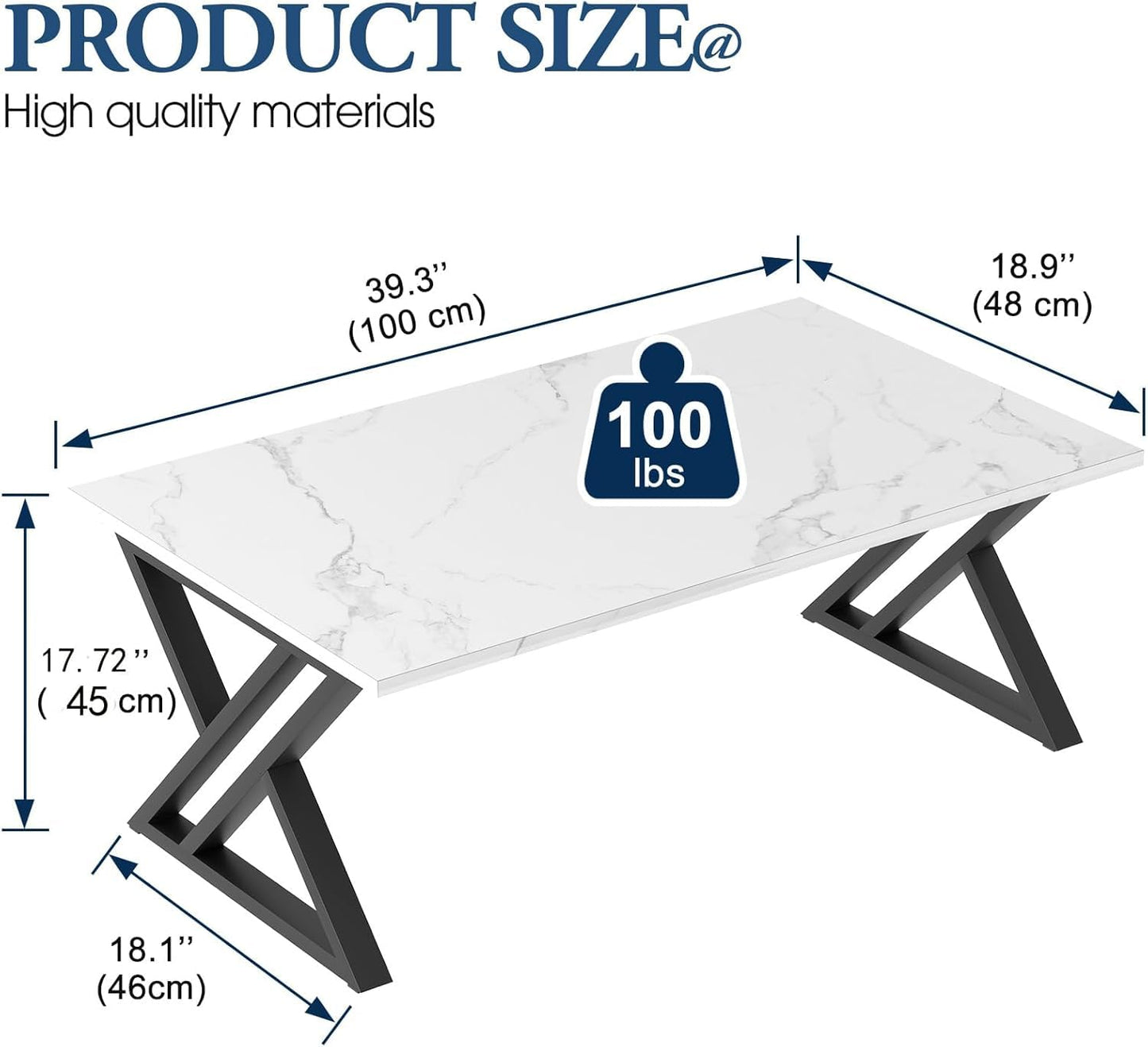 Garden 4 you X Coffee Table, White + Gold