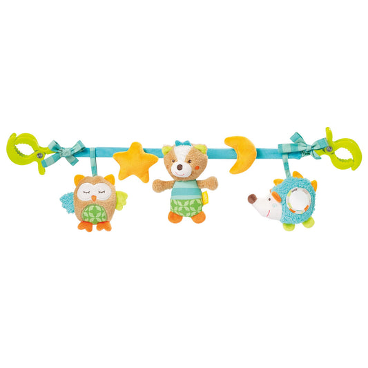 Fehn Pram Chain Baby Mobile Caterpillar Colour Friends – Baby Mobile Chain with Cute Caterpillar Figure – Baby Toy for Flexible Hanging – Pram Toy for Babies and Toddlers from 0+ Months