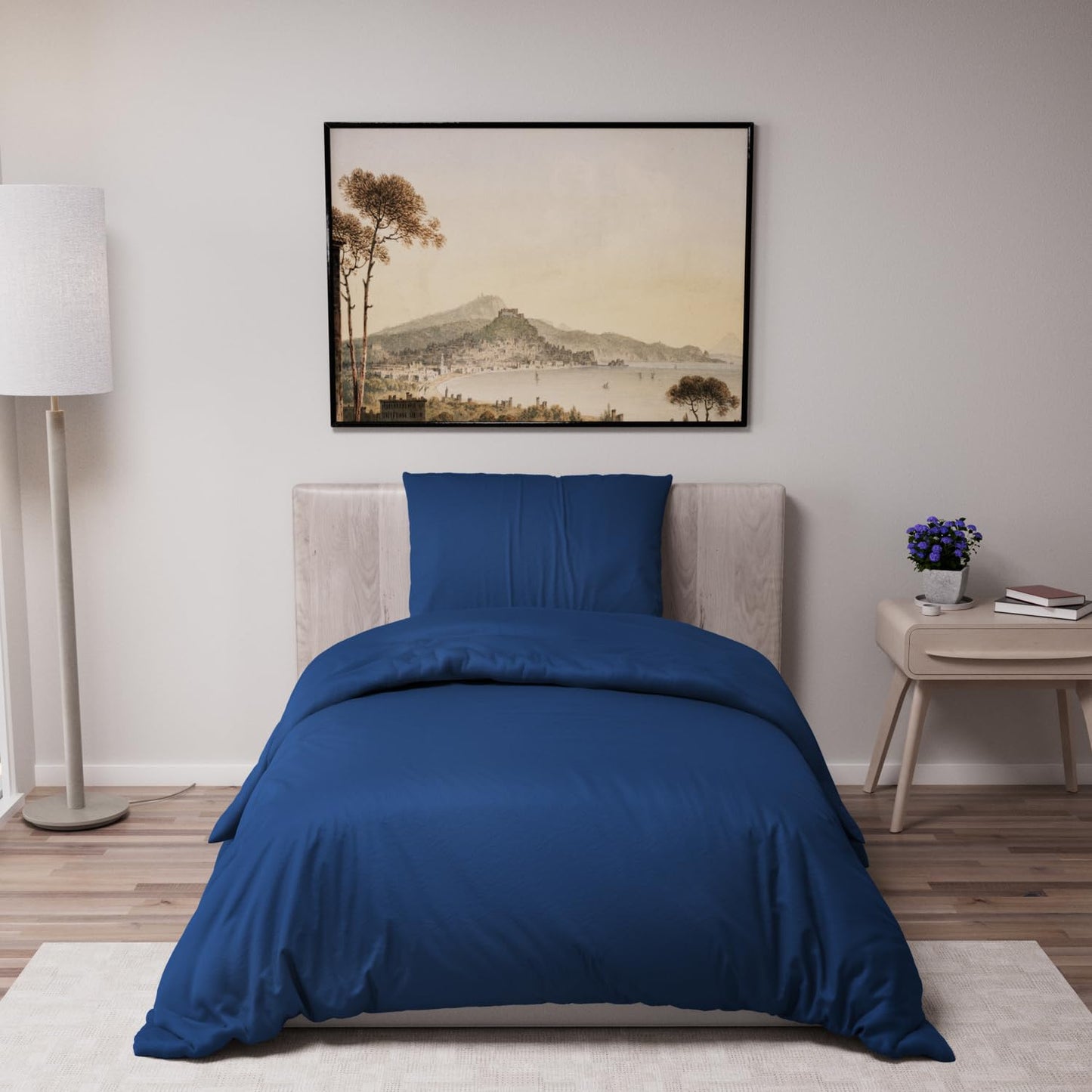 Dreamzie - Bed Linen 155 x 220 cm Set Green - Duvet Cover with 2 Pillowcases 80 x 80 cm - Soft and Easy Care Microfibre - Oeko-Tex