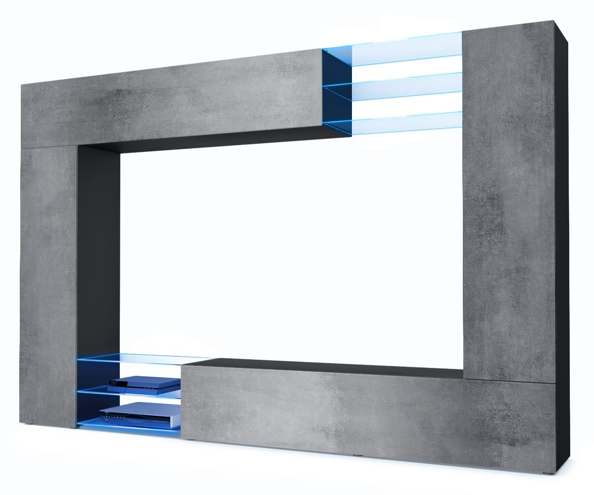 Vladon Mirage Wall Unit Black