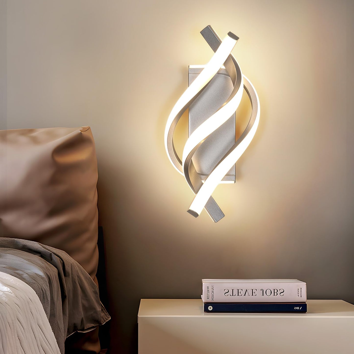 Comely Aluminium LED Wall Light Indoor Gold 22 W 2500 LM Modern Wall Light LED Wall Lighting Neutral Light 4500 K for Living Room Bedroom Hallway