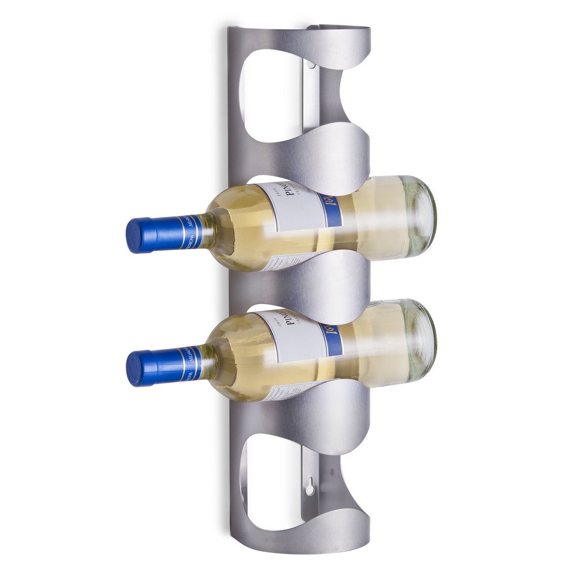 Zeller 27365 Wall Bottle Holder Stainless Steel 11.5 x 9.8 x 45 cm
