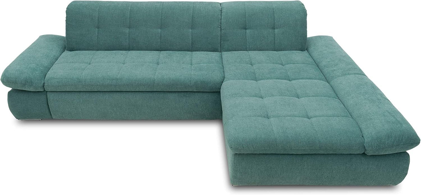DOMO. collection Moric Corner Sofa, L-Shaped, Corner Sofa, L-shaped, 300 x 172 x 80 cm (W x D x H), Beige
