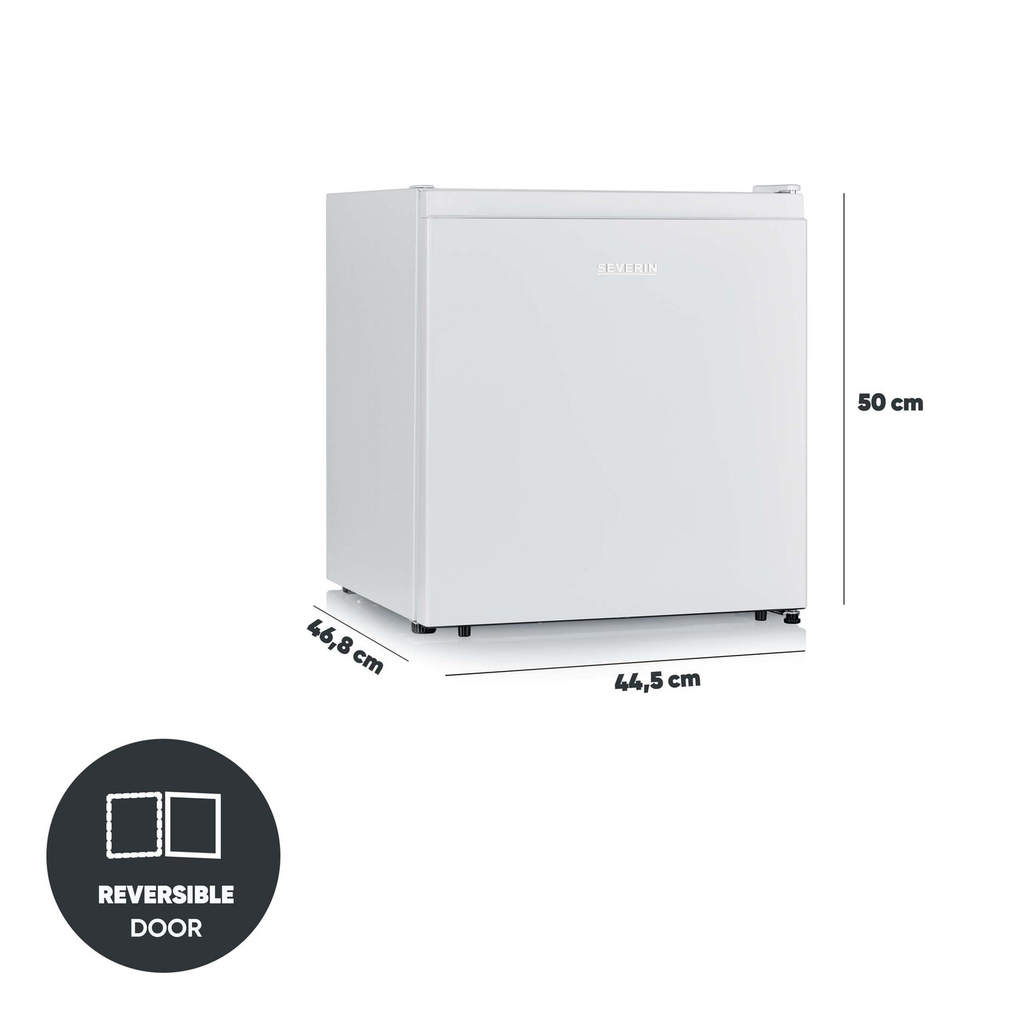 SEVERIN KB 8884 Cool Box with Cold Compartment, Ample Storage Space, Very Quiet, Interchangeable Door Hinge, 45 L Net Capacity, White