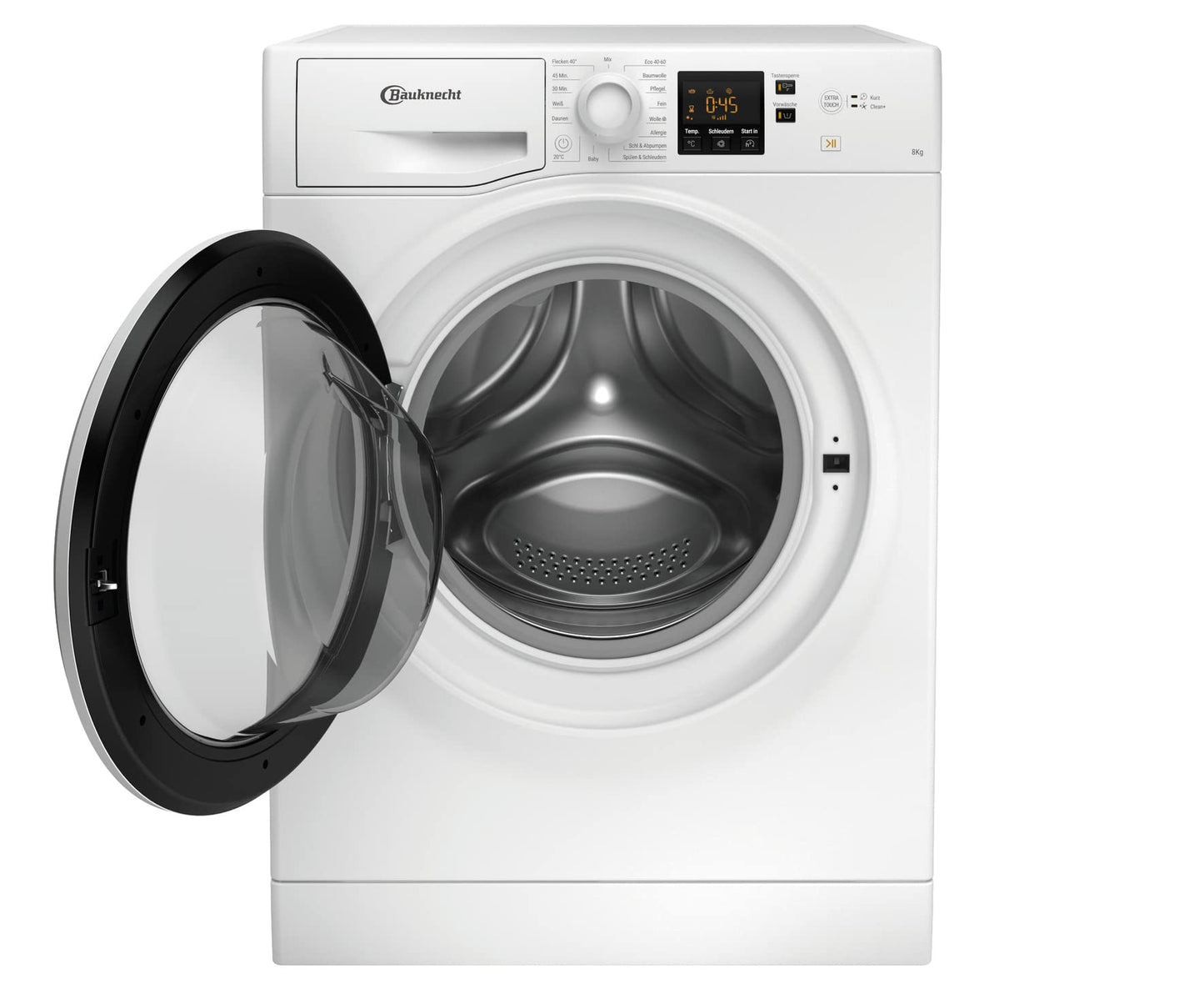 Bauknecht WM BB 814 A Washing Machine Front Loader / 8 kg / Energy Efficiency Class A / Short 30 / Short 45 / Powerful Stain Removal / Anti-Allergy Program / Wool Program / Black / Durable Inverter