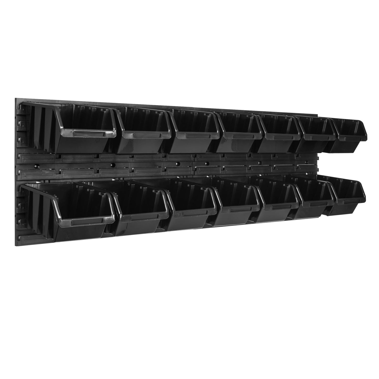 Storage System Wall Shelf 1152 x 390 mm | Pack of 55 | Stacking Boxes Storage Boxes | Extra Strong Wall Plates | Shelf Expandable | Workshop Shelf Storage Shelf Workshop Wall Shelf Boltless Shelf