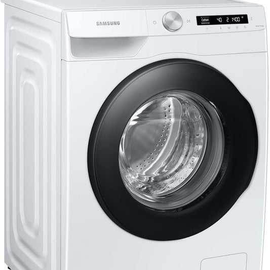 Samsung WW90T504AAWCS2 Washing Machine, 9 kg, 1400 rpm, Extra Energy Saving, Energy Saving, Energy Efficiency Class A (-10%), AI Ecobubble, AI Control, SmartThings App and AI Energy Mode, Hygiene