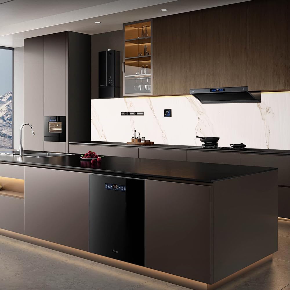 Luxury and Self-Adhesive Kitchen Back Wall - Simple and Stylish Wall Panels (High Gloss Marble White/Grey, 300 cm x 60 cm x 0.2 cm)