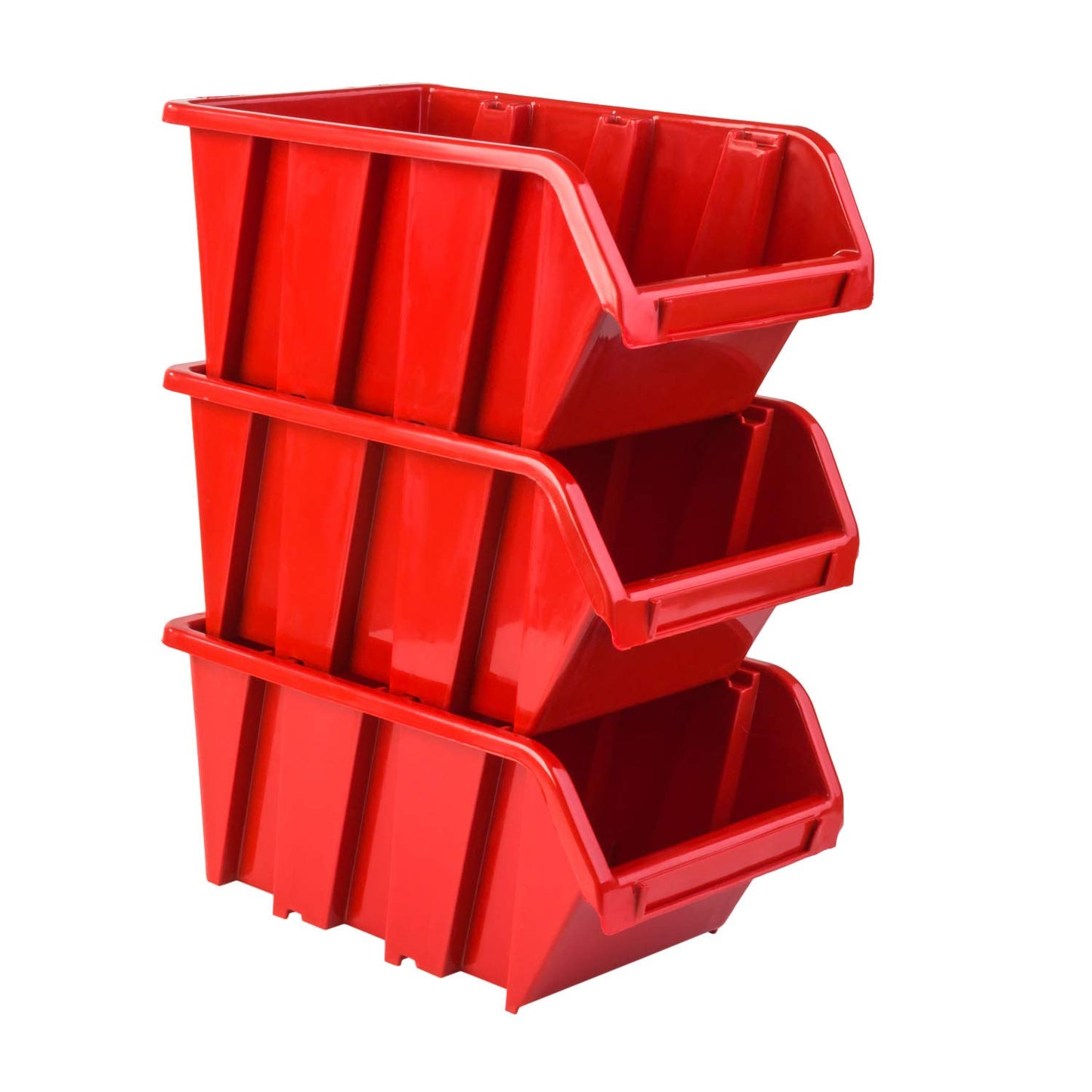 PAFEN Wall Shelf Stacking Boxes – 1152 x 780 mm – 114 Pieces Boxes Storage System Tool Hole Wall Chute Rack (Red)