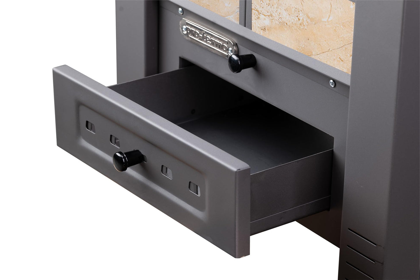 ProTermo Alpina G Beige Fireplace with Fireclay Stone - 8 kW Heating Output - Fireplace Wood Stove with Viewing Window, Type 1