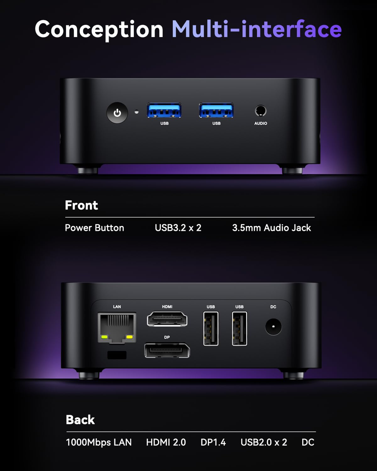 ACEMAGICIAN Alder Lake N95 Mini PC 3.4GHz 16GB DDR4 RAM 512GB M.2 SSD Micro Desktop Computer, 4K UHD HDMI+DP, Dual Band WiFi/BT4.2/Gigabit Ethernet for Business, Home Theater, W11 Pro