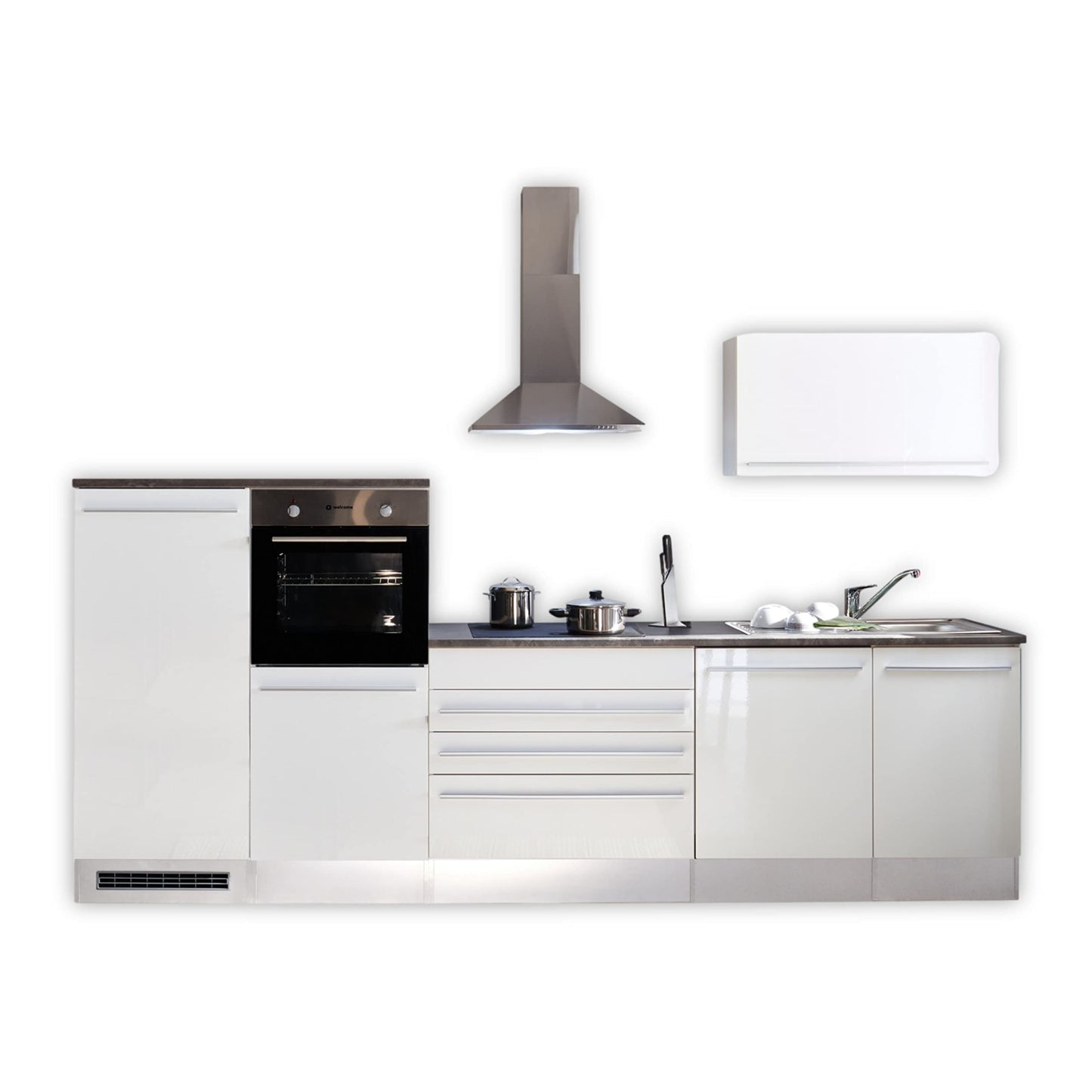 Jazz 84-129-18 Kitchen Unit without Appliances Approx. 320 x 200 x 60 cm Black