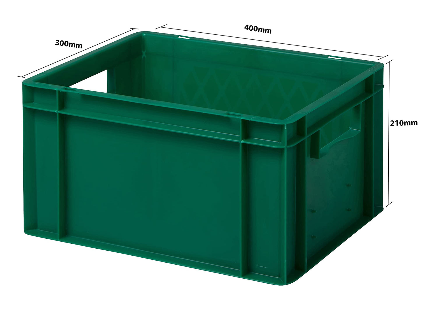 Design Eurobox Stacking Box Storage Container Plastic Box in 5 Colours and 16 Sizes with Transparent Lid (Matte) (Grey, 60 x 40 x 33 cm)