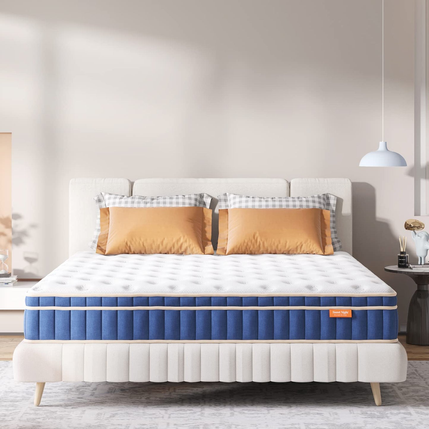 Sweetnight Mattress 160 x 190 cm, Pocket Spring Core Mattress with 7-Zones, Breathable, Orthopaedic, Height 20 cm, Hardness H4