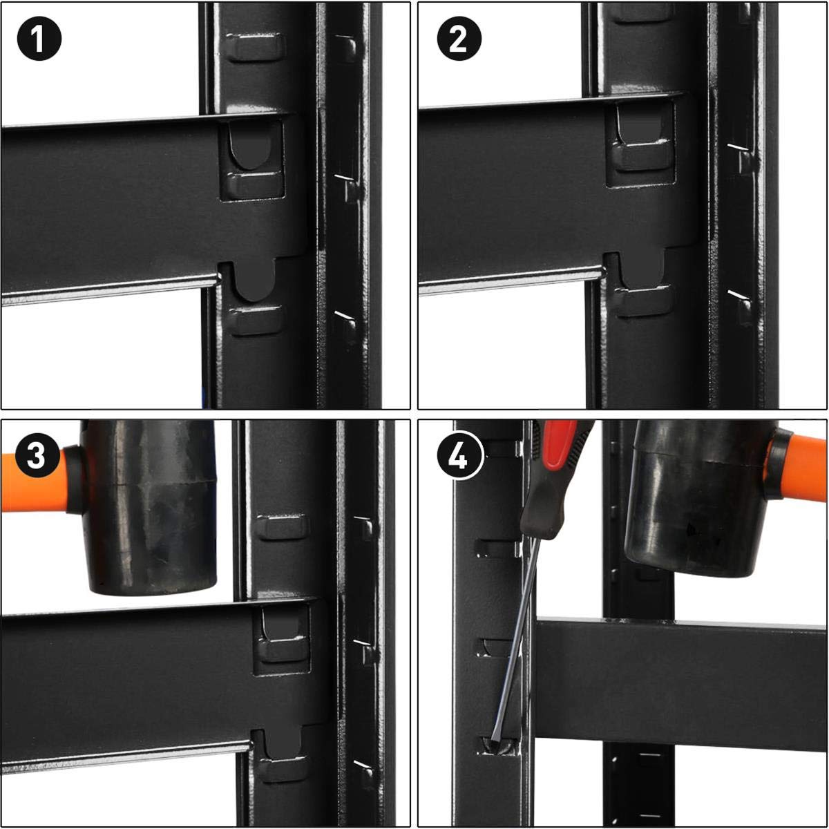 Yaheetech Heavy Duty Shelving Unit 180 x 120 x 60 cm 5 Shelves Metal Shelf Maximum Load 875 kg Cellar Shelving Unit Workshop Shelf