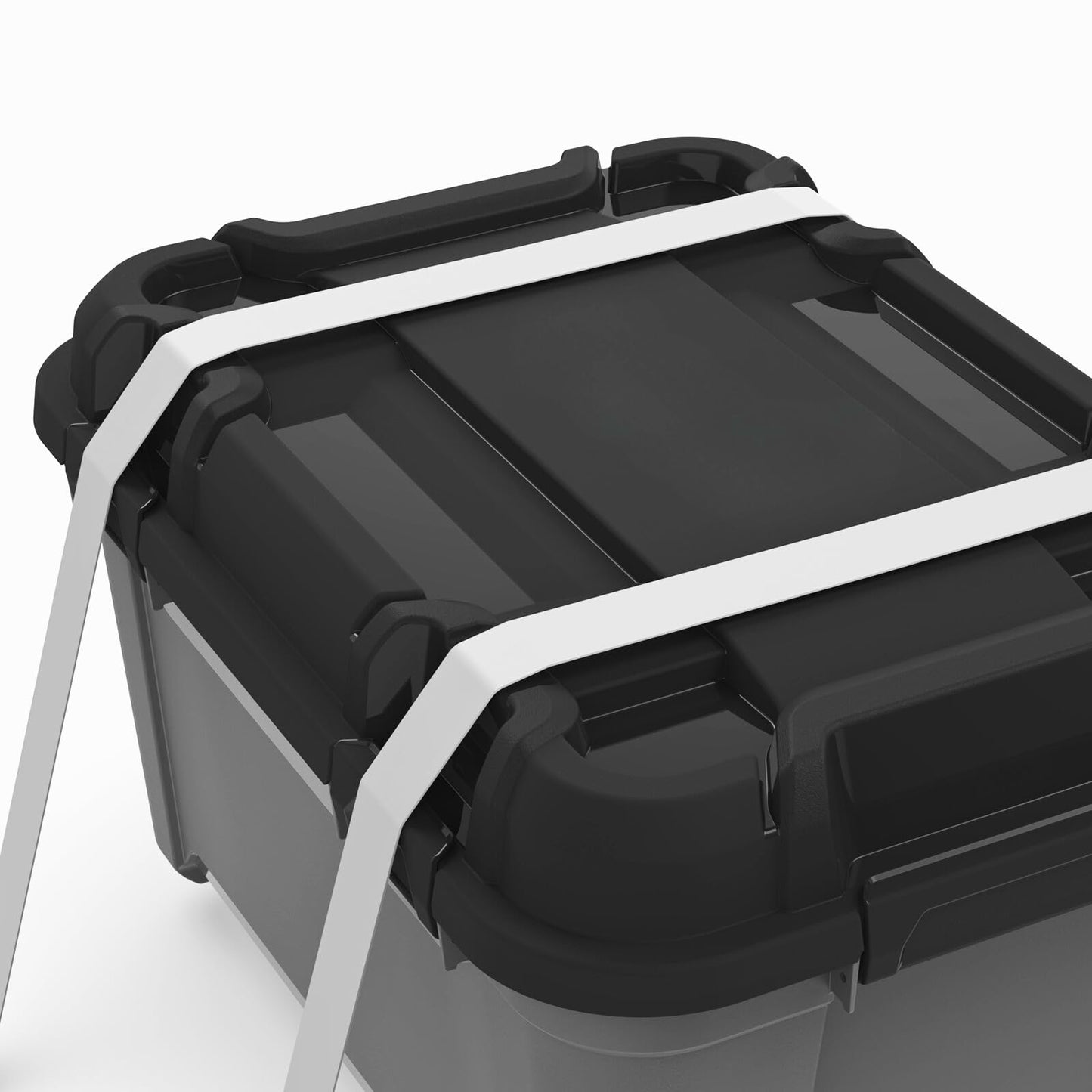 Kreher Storage Box Bunker Tough with Lid and Silicone Seal (IP65/IPX7). Made of Robust Plastic in Various Sizes. Ideal for Wet Rooms, Basements, Garages, Camping etc. (80L)