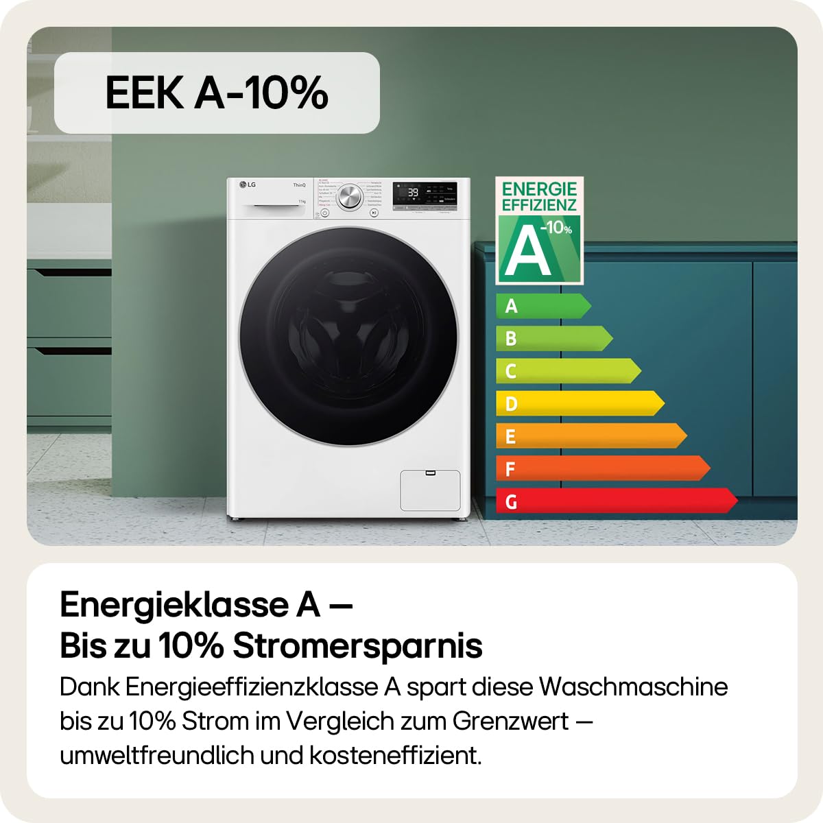 LG Electronics F4WR709YB Washing Machine | 9 kg | Energy A | Steam | Black