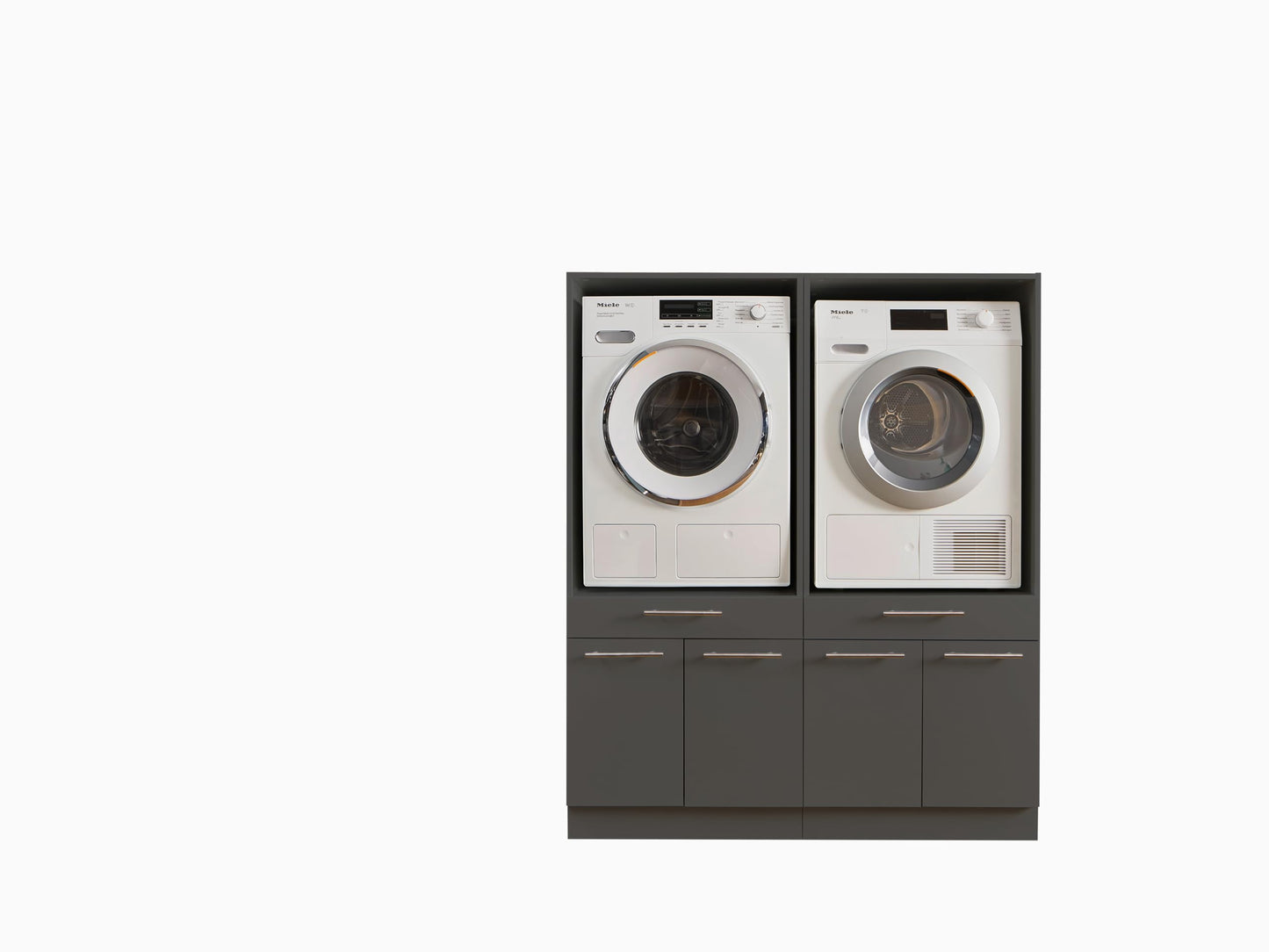 LAUNDREEZY Cabinet Attachment for Washing Machine Cabinet, White, Attachment Cabinet for Additional Storage Space in the Laundry Room, 50 x 38 x 67.5 cm (W x H x D)