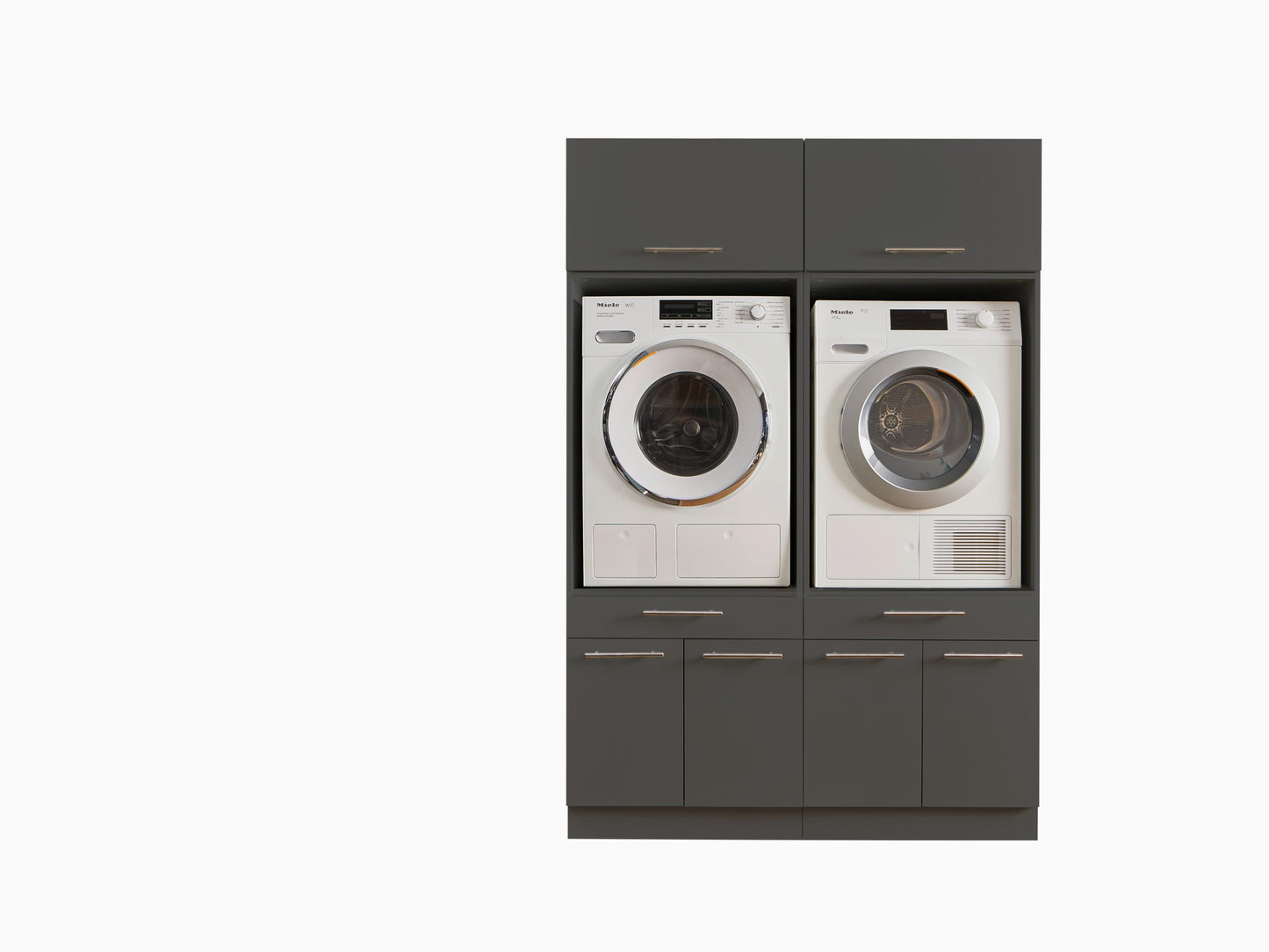 LAUNDREEZY Cabinet Attachment for Washing Machine Cabinet, White, Attachment Cabinet for Additional Storage Space in the Laundry Room, 50 x 38 x 67.5 cm (W x H x D)