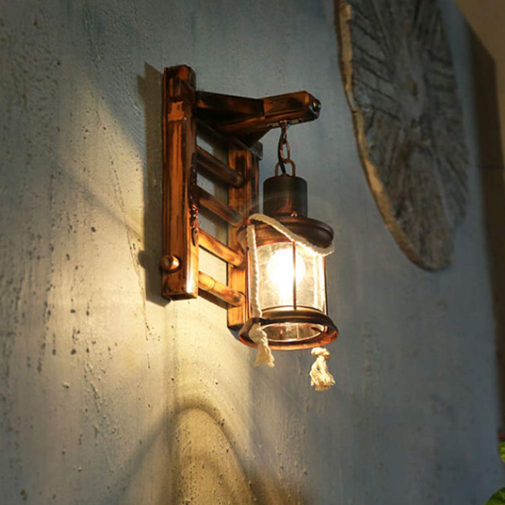 E27 Industrieller Retro Pendelleuchte Massivem Holz Esstisch Lamp Antike Getriebeleuchten Wohnzimmer Kronleuchter Höhenverstellbare Schlafzimmer Hängelampe Bar Dekoration Deckenleuchten (3 Flamme)