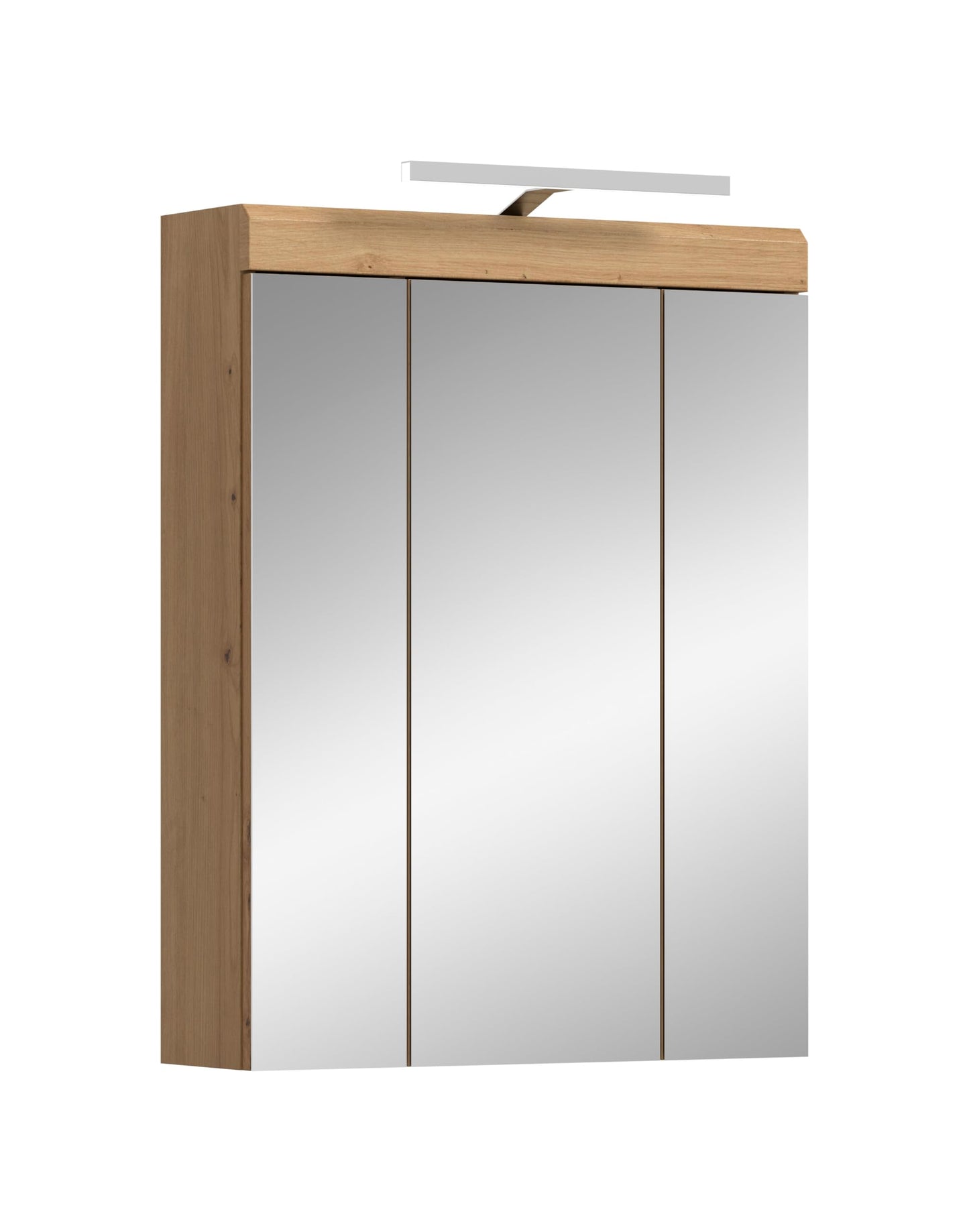 Badezimmer Scout X06B2723 Wall-Mounted Cupboard Wide Cabinet in Front White High Gloss Body Smoke Silver Nb. Approx. 74 x 79 x 24 cm