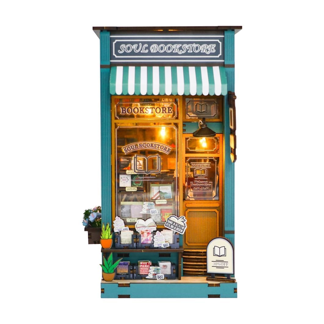 UINOFER DIY Greenhouse Wood, Miniature Garden House Building with Furniture, Creative Construction Kit Adults, Model Kit for Adults and Children - Hanging Garden