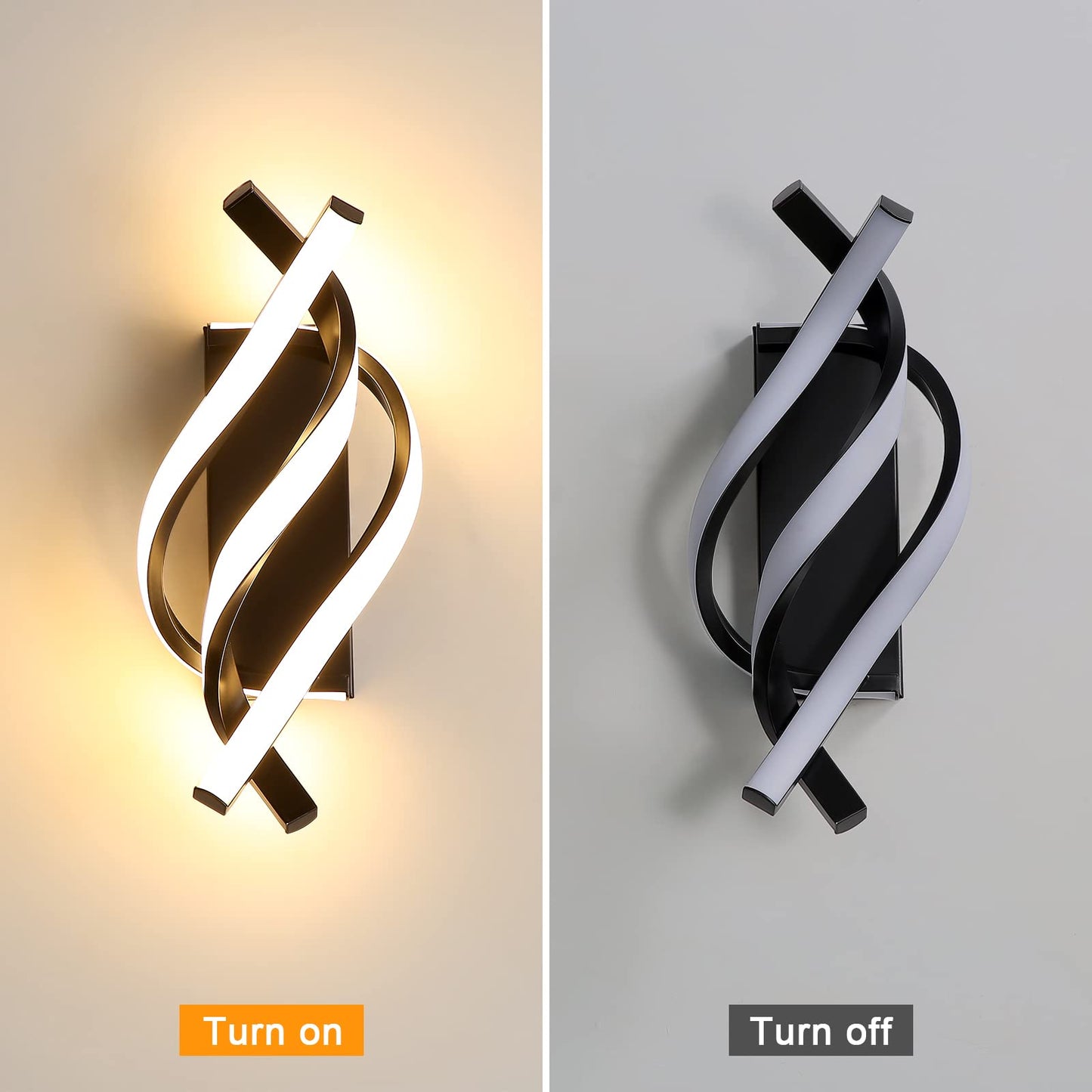 Comely Aluminium LED Wall Light Indoor Gold 22 W 2500 LM Modern Wall Light LED Wall Lighting Neutral Light 4500 K for Living Room Bedroom Hallway