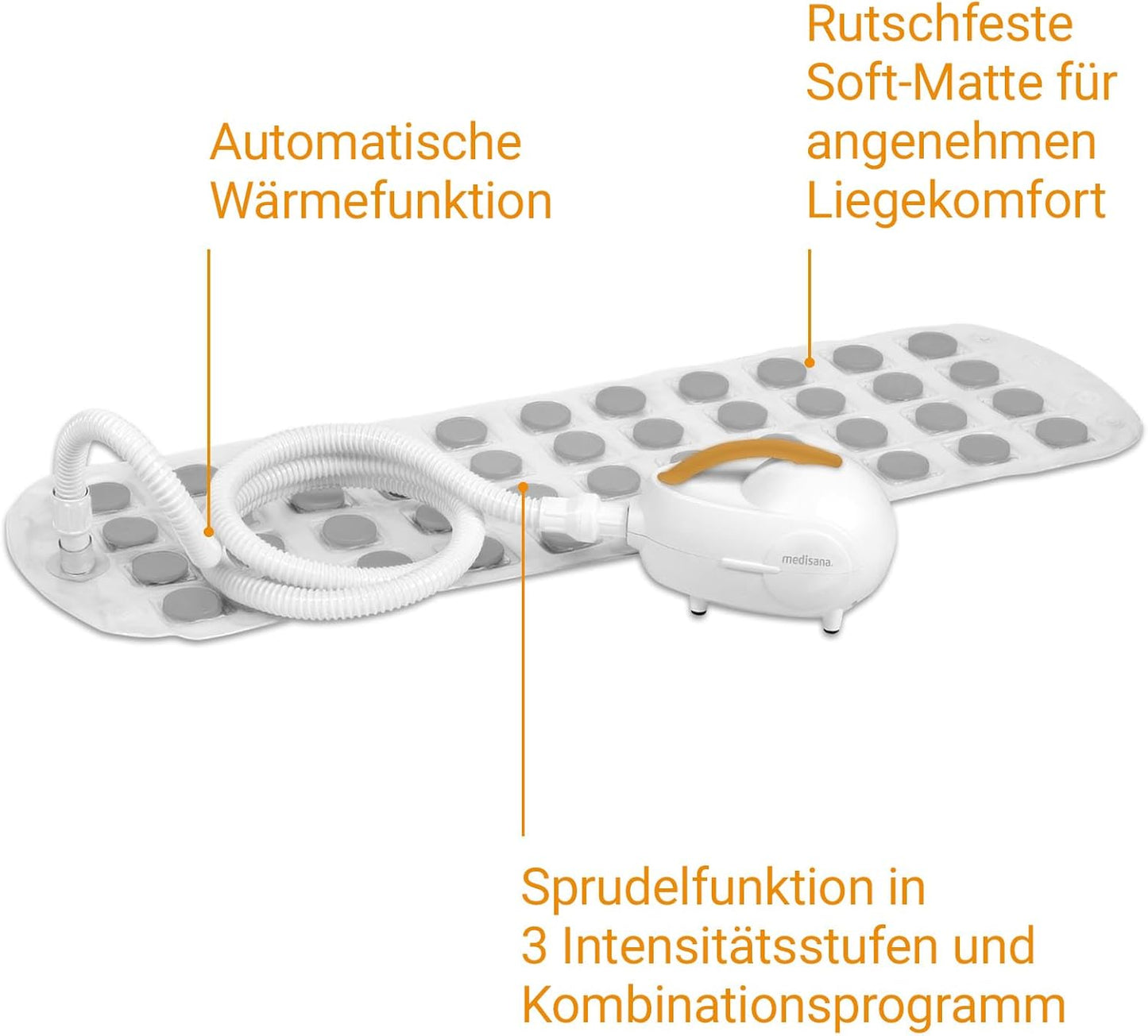 Medisana MBH air bubble bath, whirlpool mat with aroma dispenser, 3 intensity levels, suitable for every bathtub, with remote control, for loosening tense muscles, 2nd generation