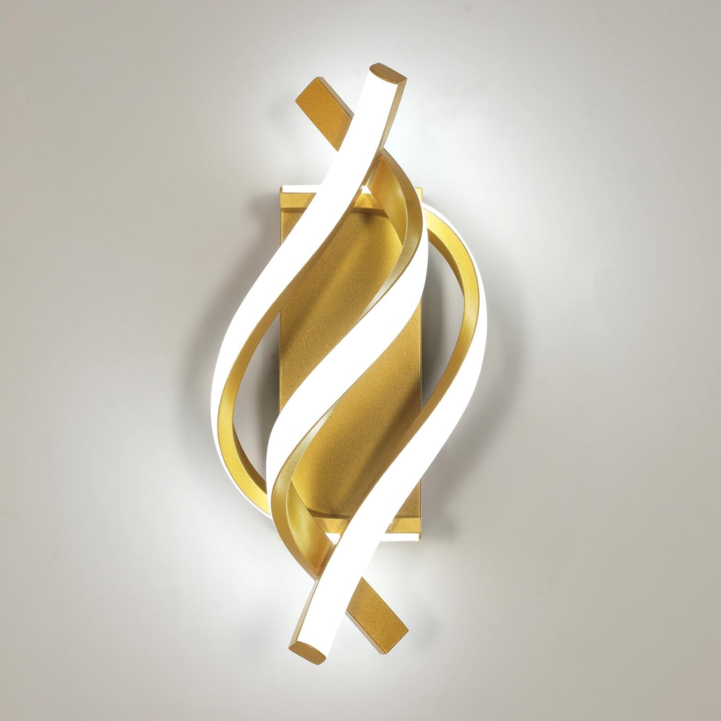Comely Aluminium LED Wall Light Indoor Gold 22 W 2500 LM Modern Wall Light LED Wall Lighting Neutral Light 4500 K for Living Room Bedroom Hallway