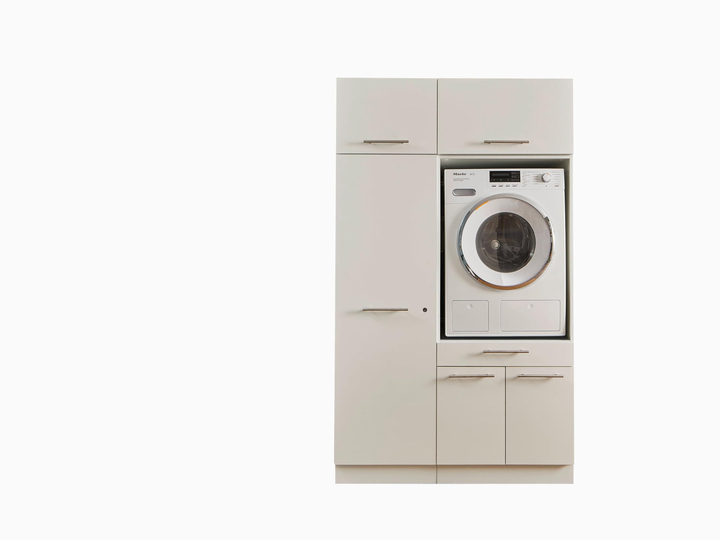 LAUNDREEZY Cabinet Attachment for Washing Machine Cabinet, White, Attachment Cabinet for Additional Storage Space in the Laundry Room, 50 x 38 x 67.5 cm (W x H x D)