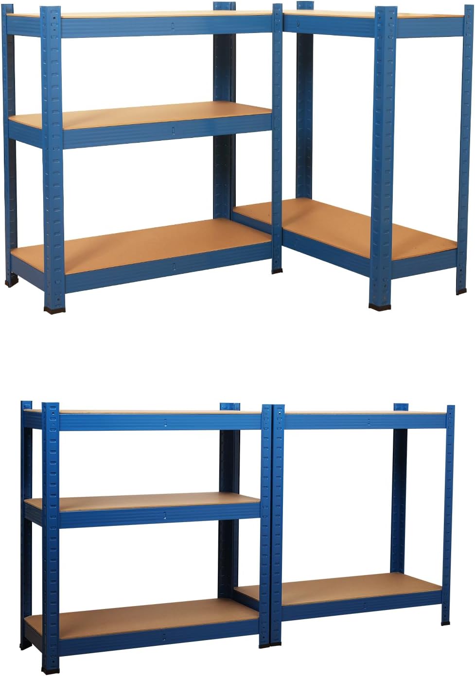 SIGNZWORLD Premium Heavy Duty Shelving Unit 150 x 70 x 30 cm, Mounting Material 875 kg Load Capacity, 5 Adjustable Sturdy Shelving MDF Panels for Storage Shelving Basement Shelving Garage Cellar Room