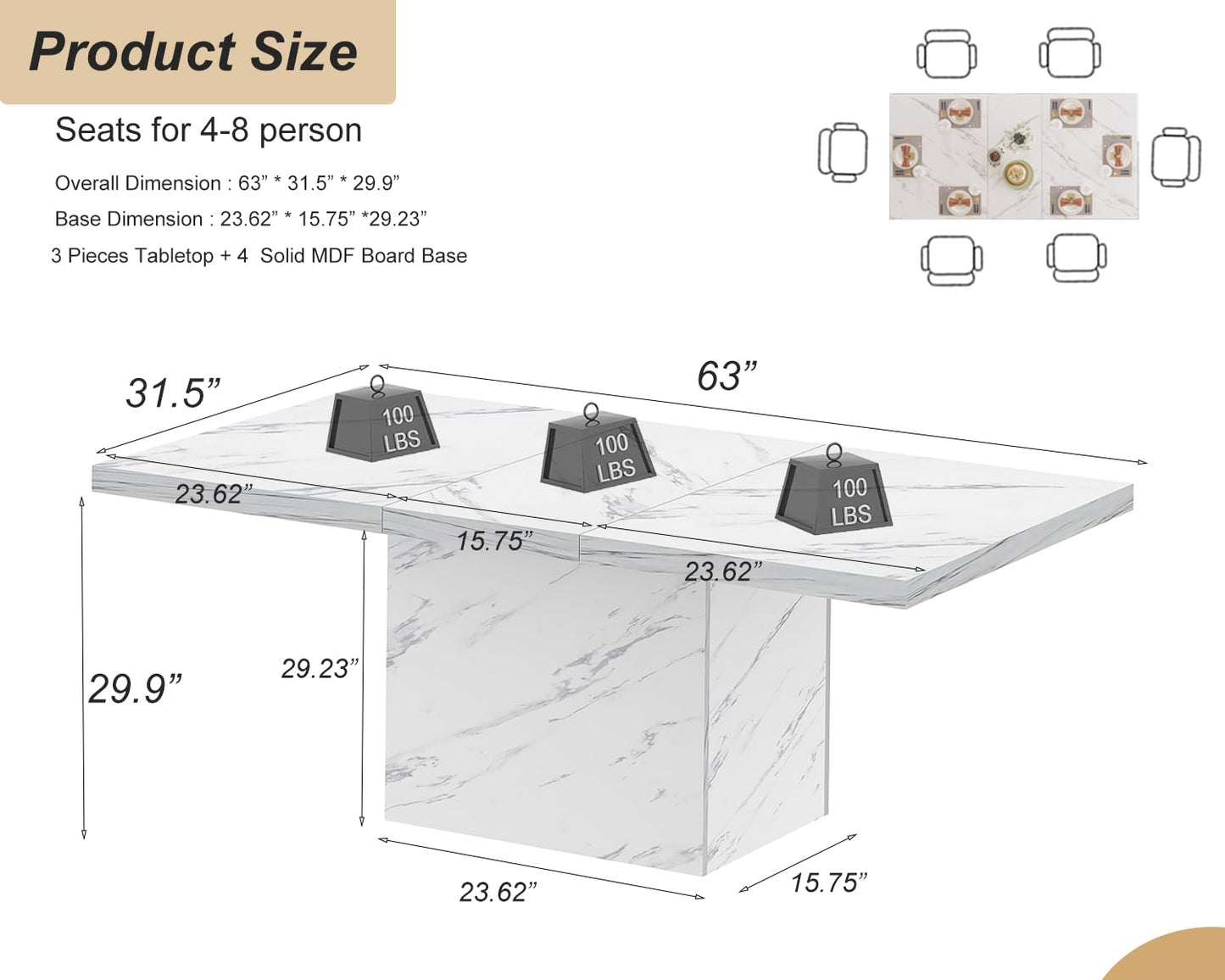 HSH Modern Black Dining Table1