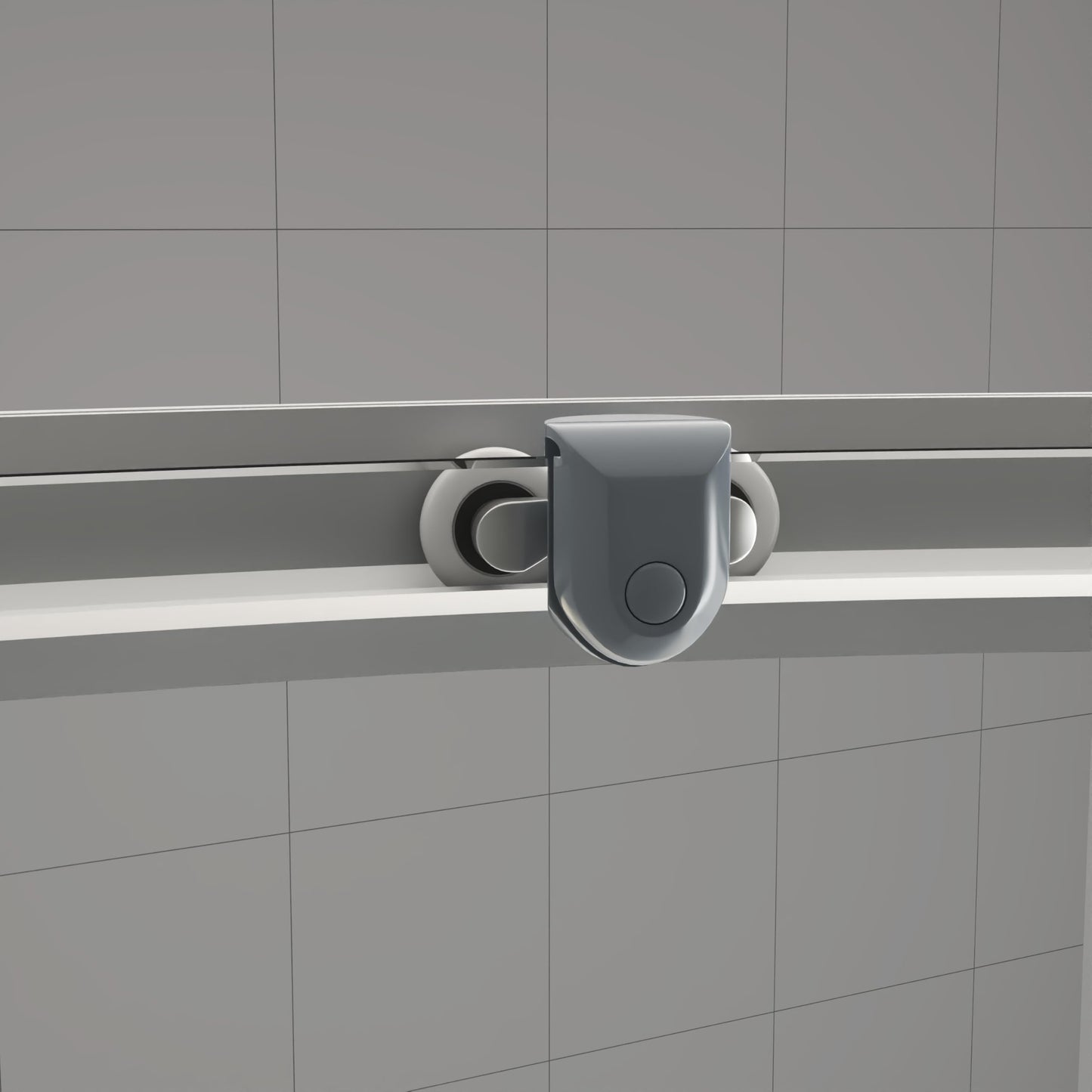 MARWELL Shower Cubicle Crystal Round Shower Complete Set Radius 55 cm and 4 mm Thick Tempered Safety Glass, Glass Shower with Aluminium Profiles in Silver Satin Matt