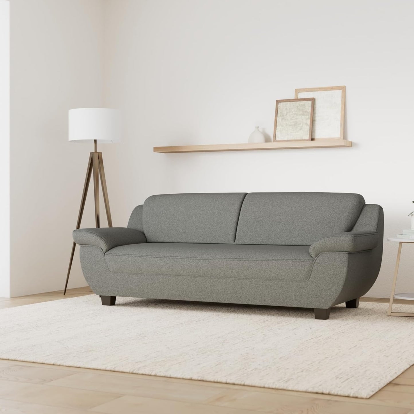 DOMO. collection Panama 3-Seater Sofa 3-Seater Couch Set 3-2-1 Anthracite 207 cm