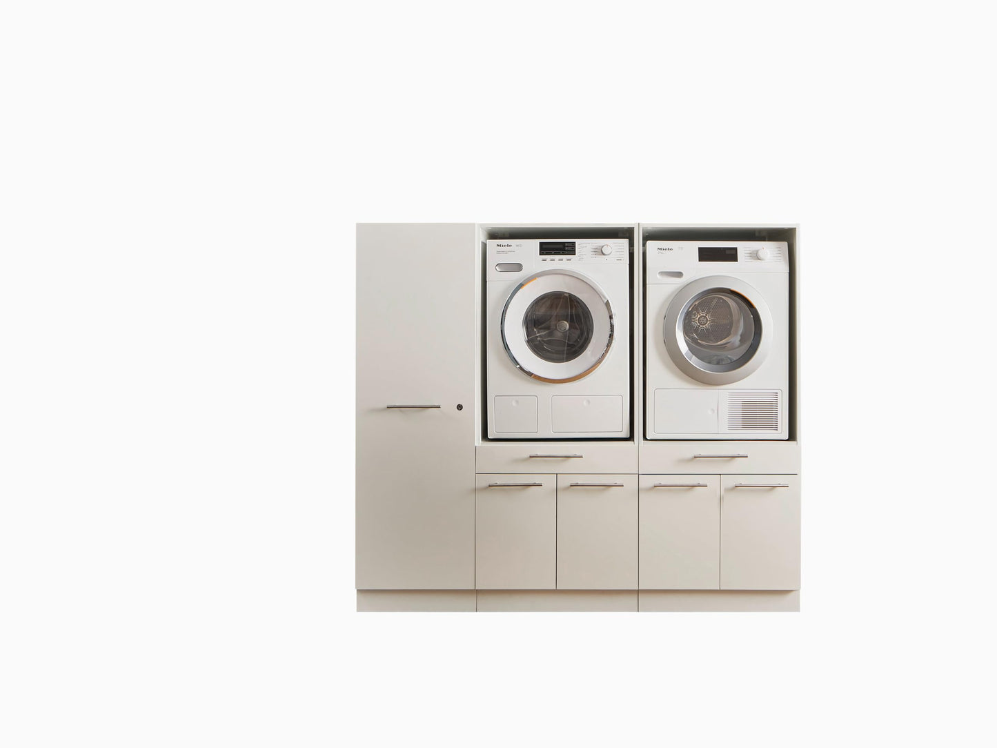 LAUNDREEZY Cabinet Attachment for Washing Machine Cabinet, White, Attachment Cabinet for Additional Storage Space in the Laundry Room, 50 x 38 x 67.5 cm (W x H x D)